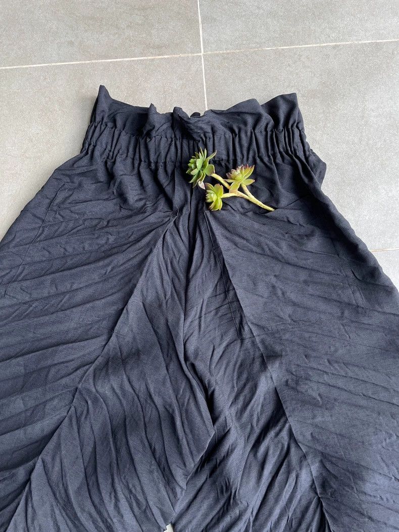 Issey Miyake Issey Miyake size:2 Black mainline pleated wide-leg pants Size 23" - 5 Thumbnail
