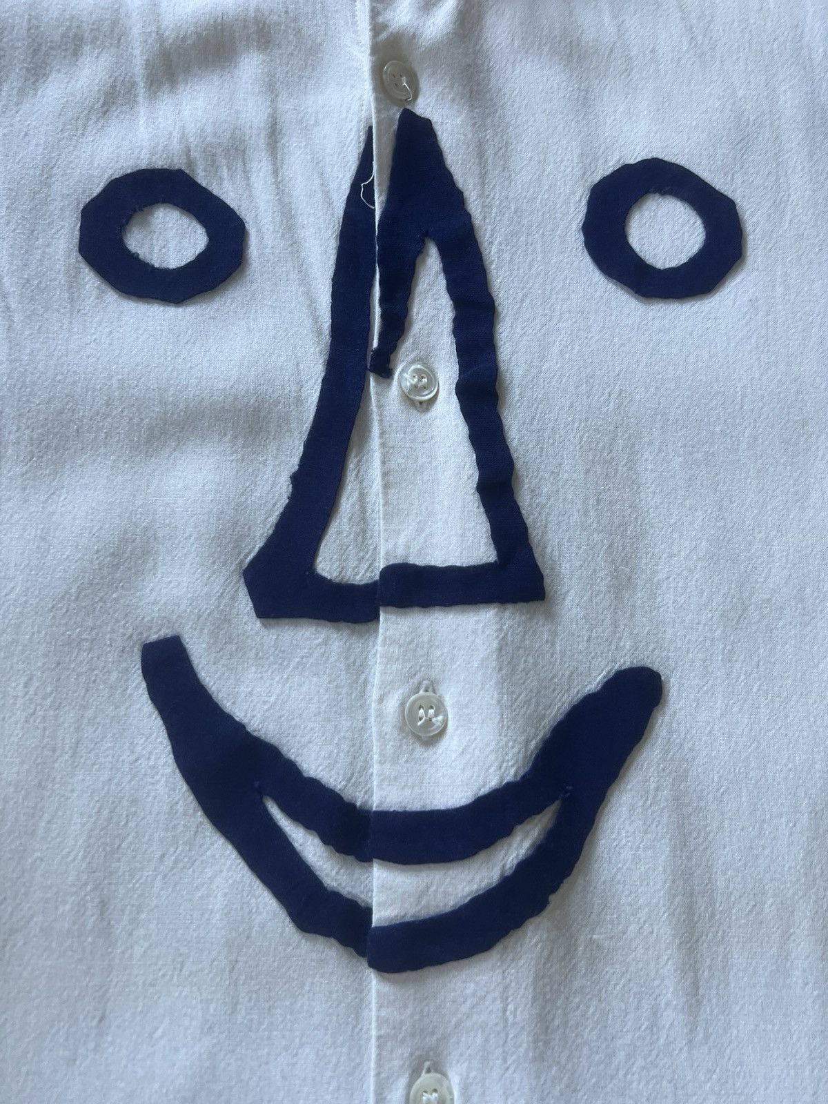 Yohji Yamamoto Yohji Yamamoto Pour Homme AW91 Smiley Face Button Up Size US M / EU 48-50 / 2 - 2 Thumbnail