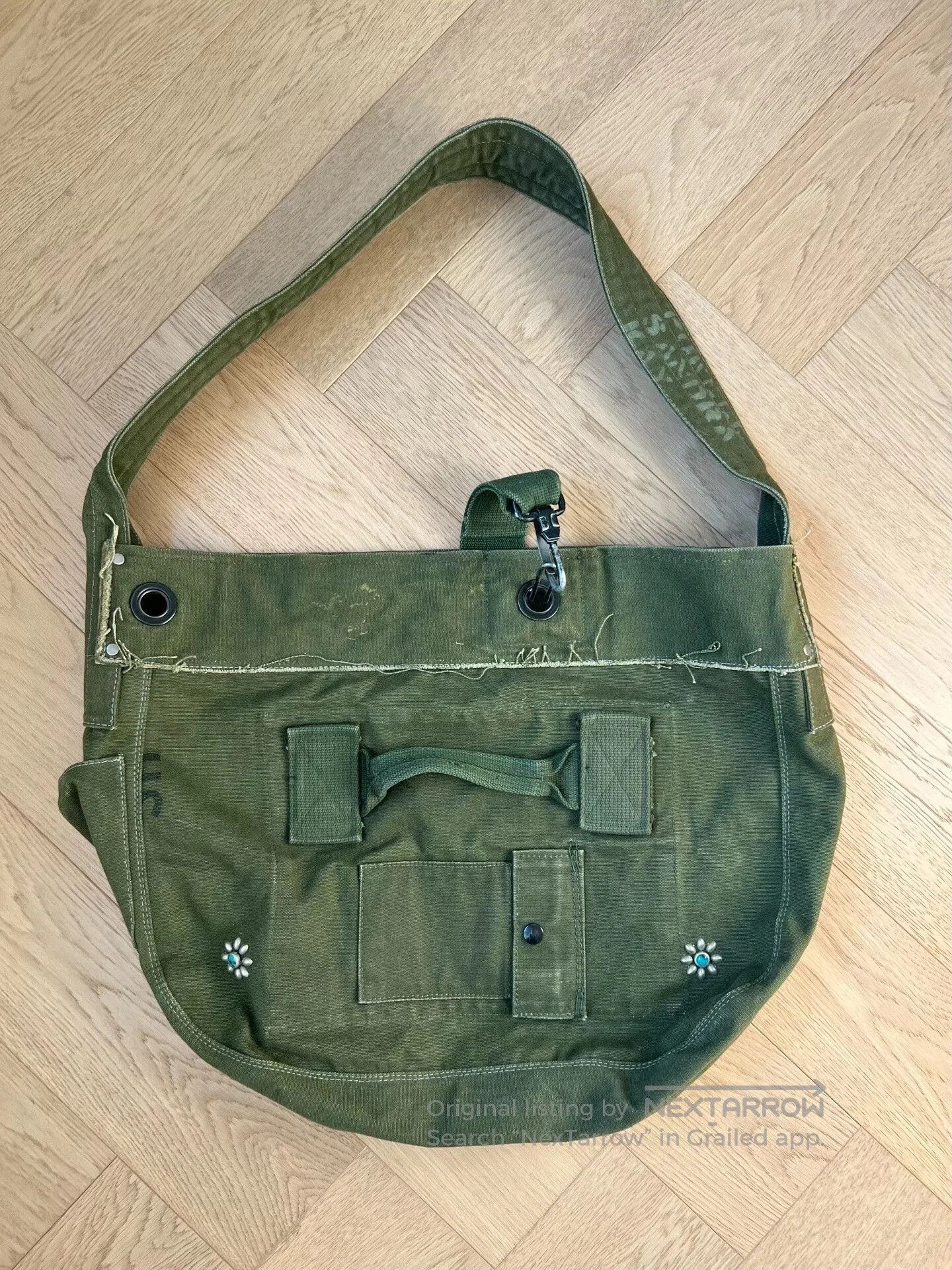 IrregulaR Military Green Reworked Cycling Bag.