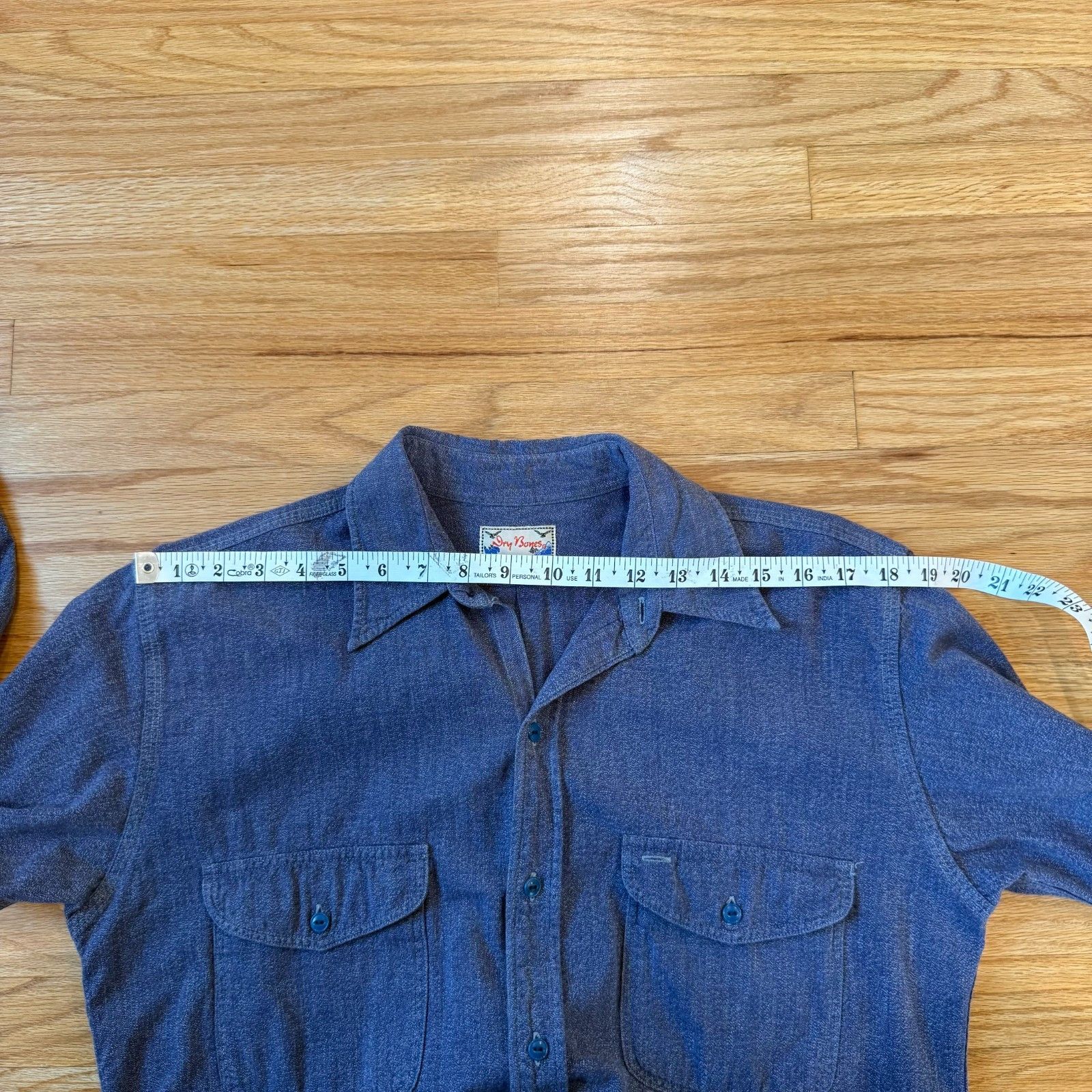 Dry Bones Dry Bones Japan Indigo Selvedge Work Shirt Medium Size US M / EU 48-50 / 2 - 5 Thumbnail