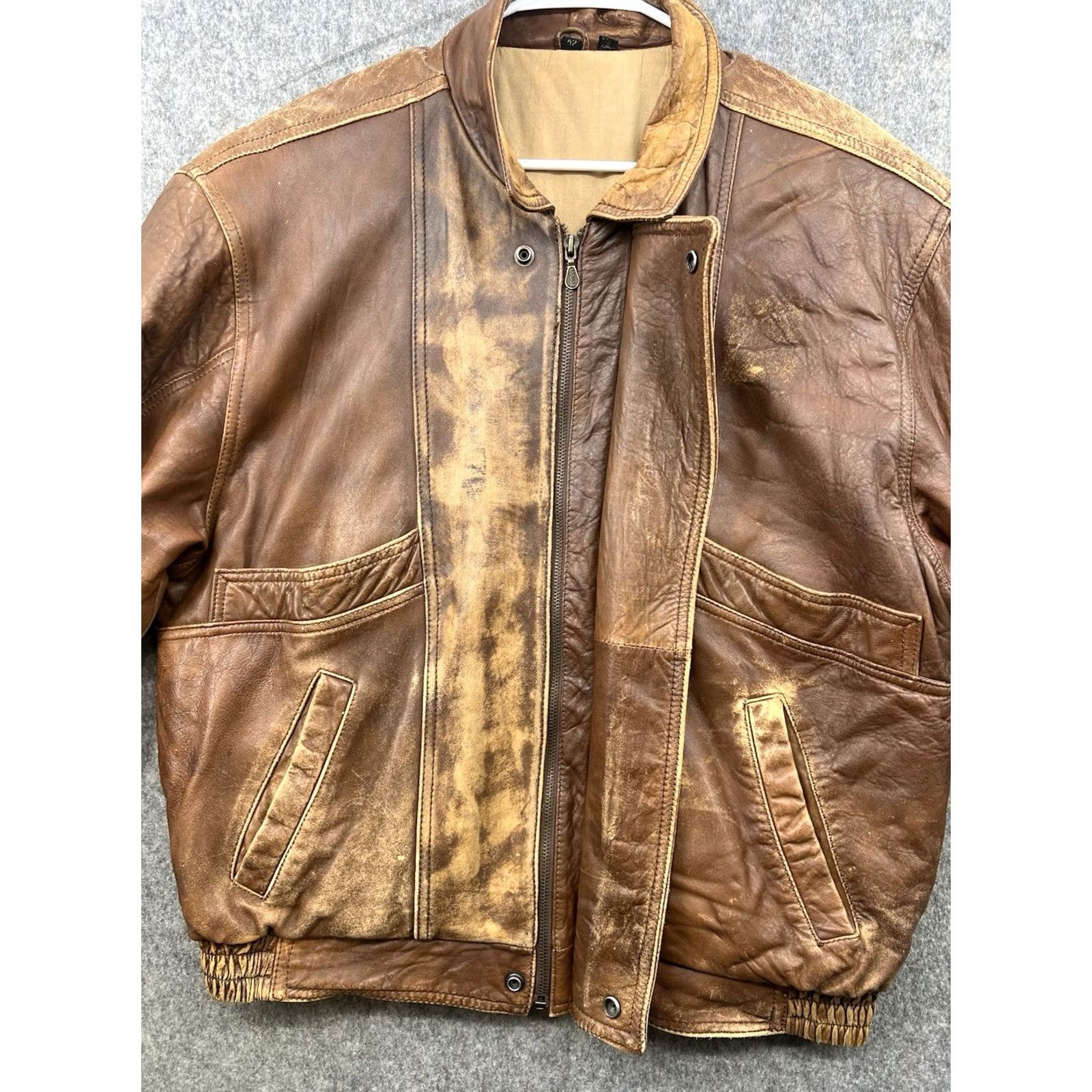 Vintage VINTAGE Mirage Bomber Jacket Brown Leather Flight Dictionary? Size US XS / EU 42 / 0 - 7 Thumbnail