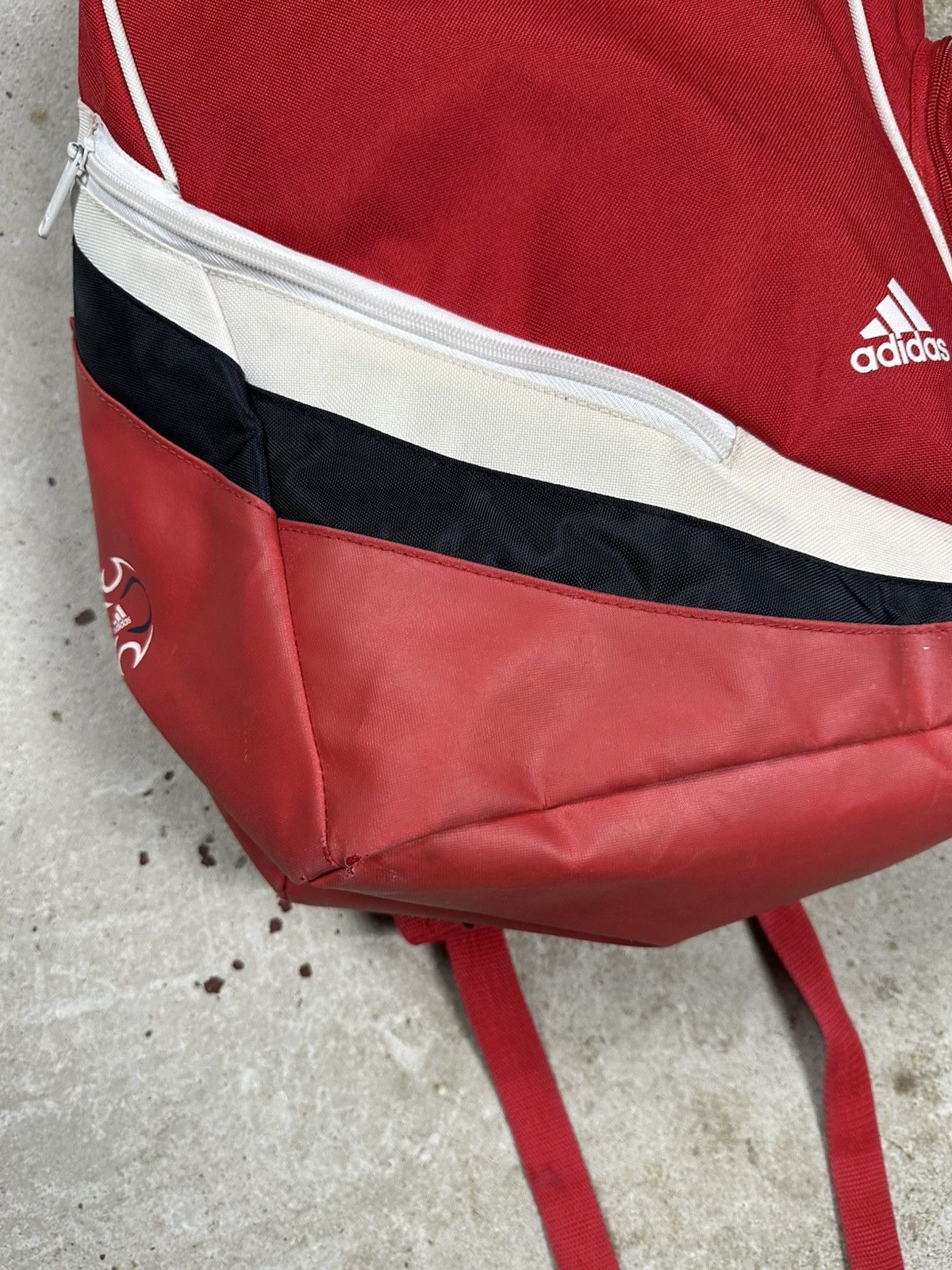 Adidas Vintage Y2K Adidas x Bayern Munich Red Backpack Bag Size ONE SIZE - 4 Thumbnail