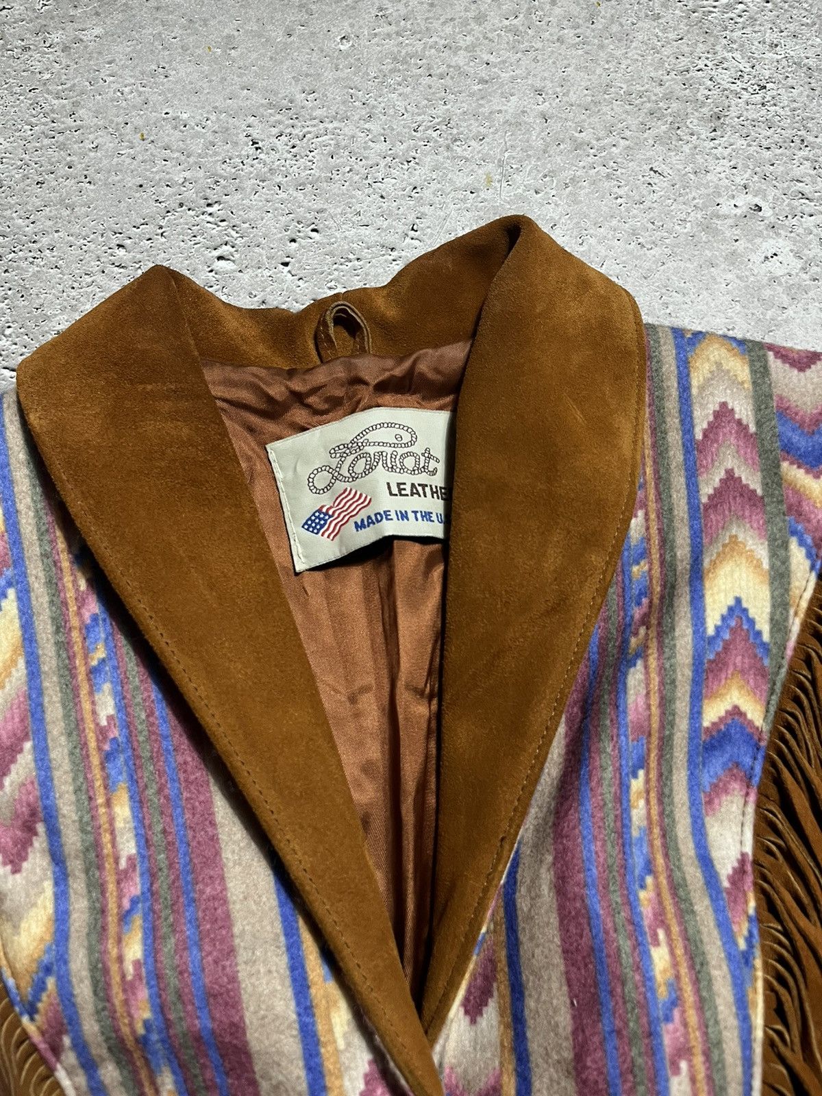 Cowboy Equipment Vintage Woman’s Made USA Lariat Leather Western Jacket Size M / US 6-8 / IT 42-44 - 7 Thumbnail