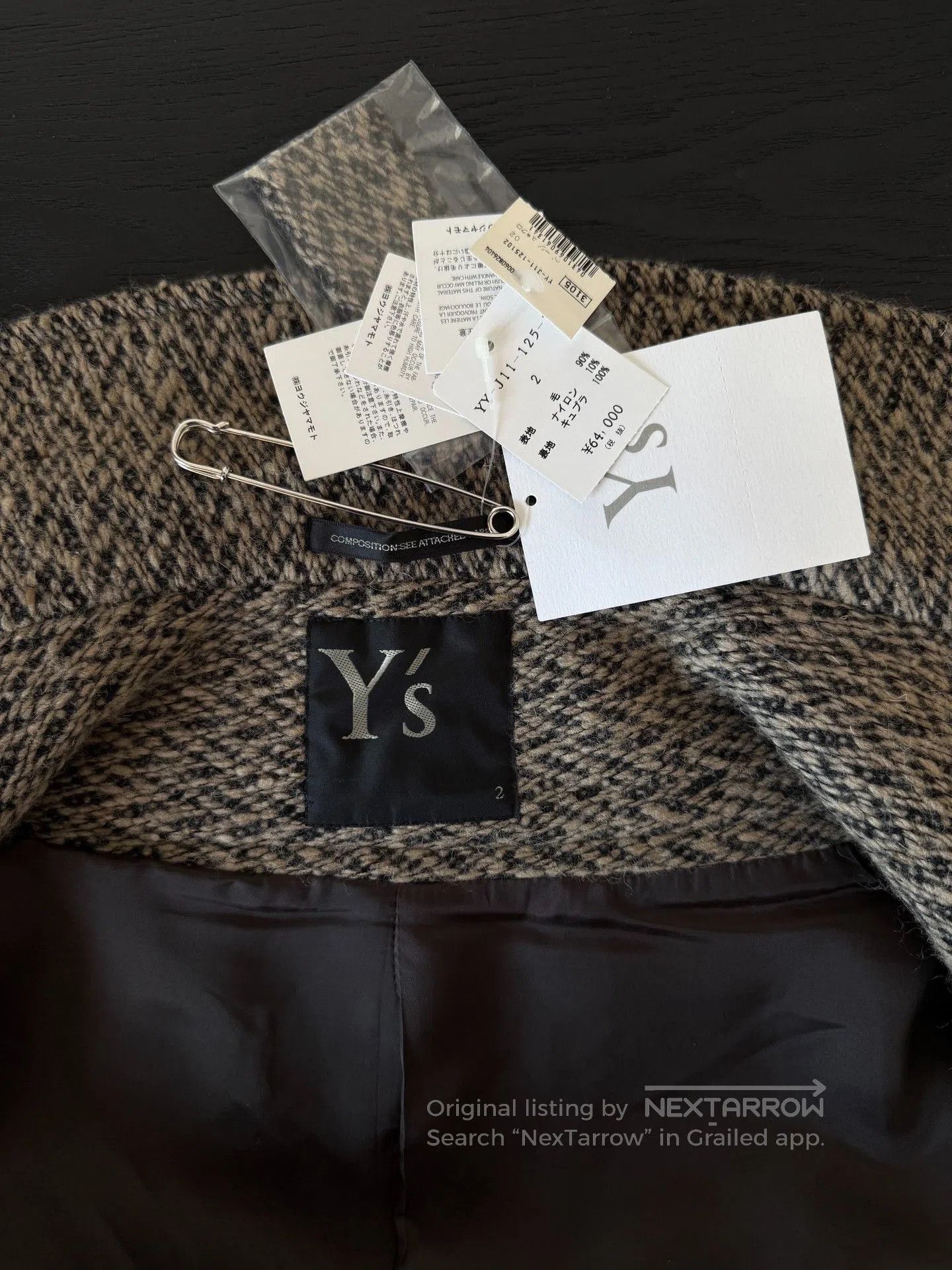 Yohji Yamamoto Yohji Yamamoto Y's 24AW Tweed Coat. Size M / US 6-8 / IT 42-44 - 8 Thumbnail