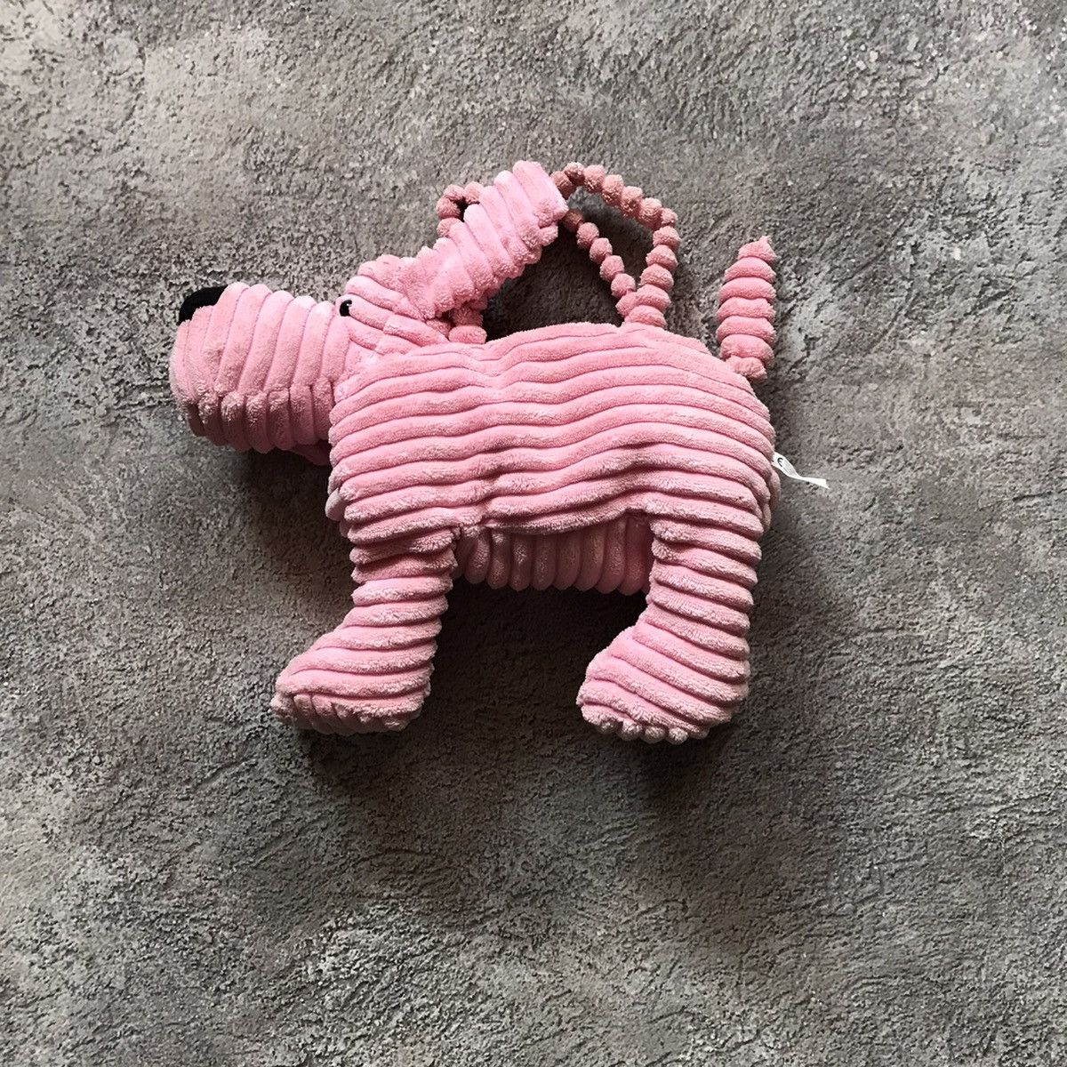 Vintage Vintage Y2K Pink Striped Dog Plush Backpack Toy Streetwear O Size ONE SIZE - 4 Thumbnail
