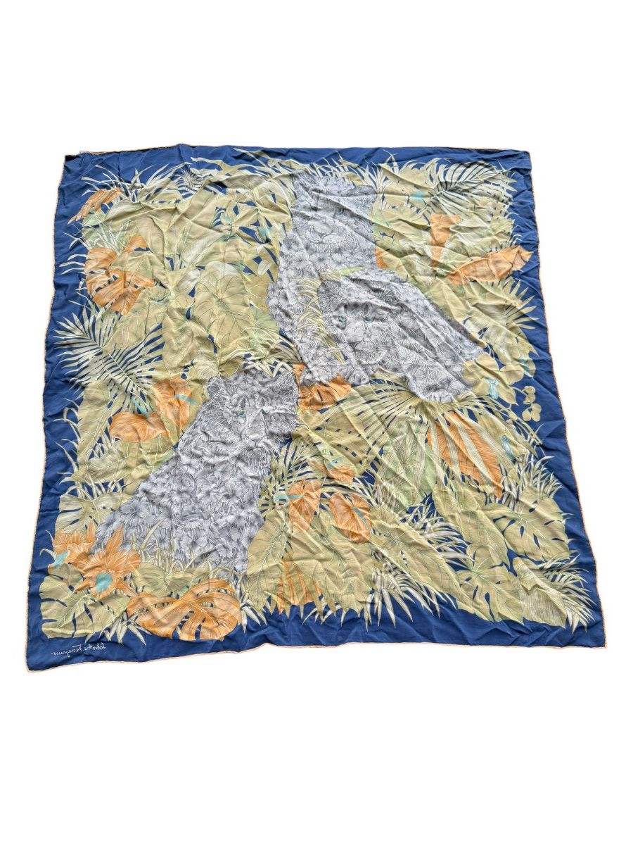 Salvatore Ferragamo SALVATORE FERRAGAMO 100% SILK LOGO SAFARI SCARF AUTHENTIC Size ONE SIZE - 5 Thumbnail