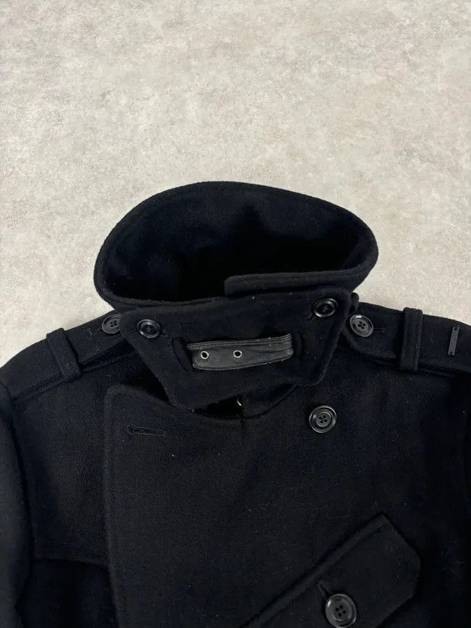 Diesel 2010s Diesel Black Buttoned Officer Wool Peacoat Size US M / EU 48-50 / 2 - 9 Thumbnail