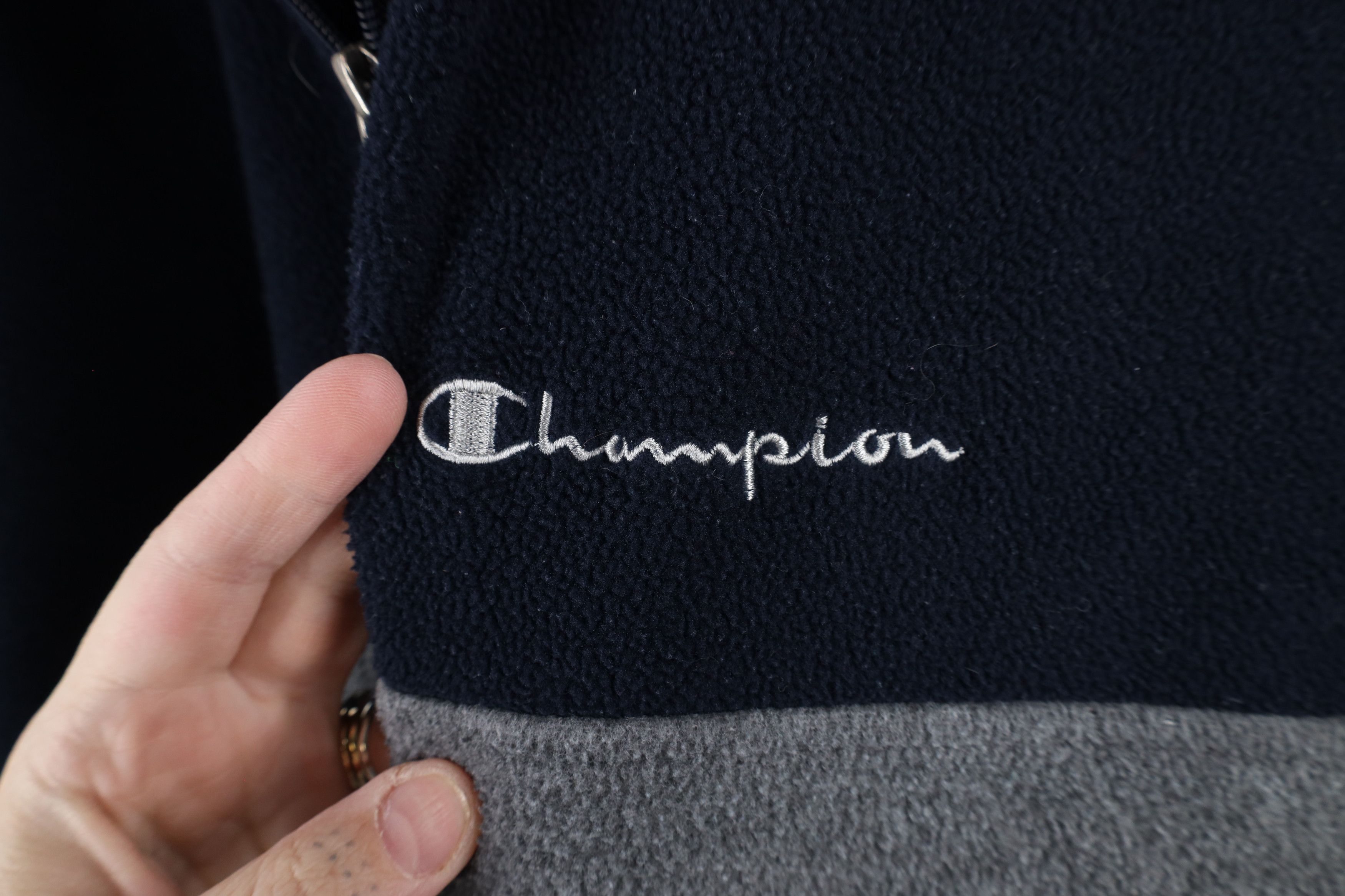 Champion × Vintage Vintage 90s Champion Block Half Zip Fleece Sweater Blue Size US XL / EU 56 / 4 - 7 Thumbnail
