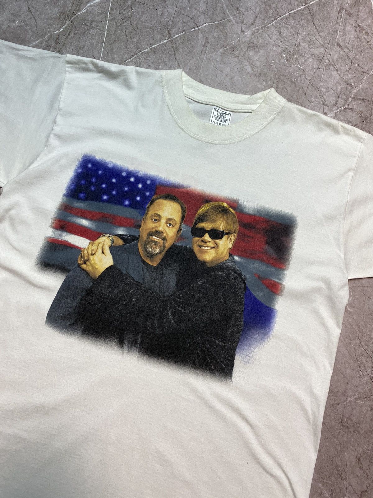 Band Tees × Vintage Elton John Billy Joel vintage 1998 tour face to face t shirt Size US L / EU 52-54 / 3 - 3 Thumbnail