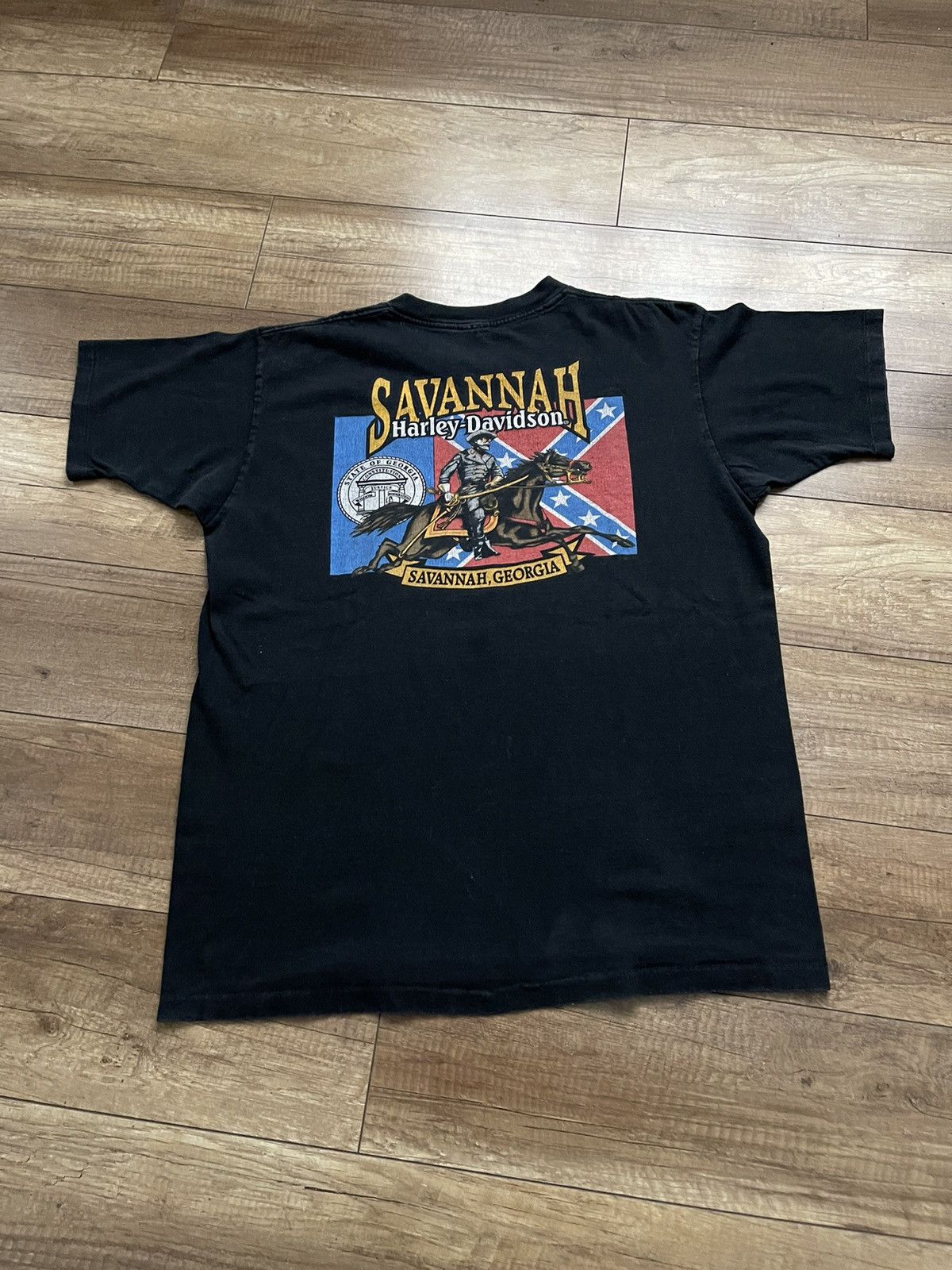 Vintage 1996 Harley Davidson Savannah Georgia Vintage T-Shirt Tee Size US L / EU 52-54 / 3 - 9 Thumbnail