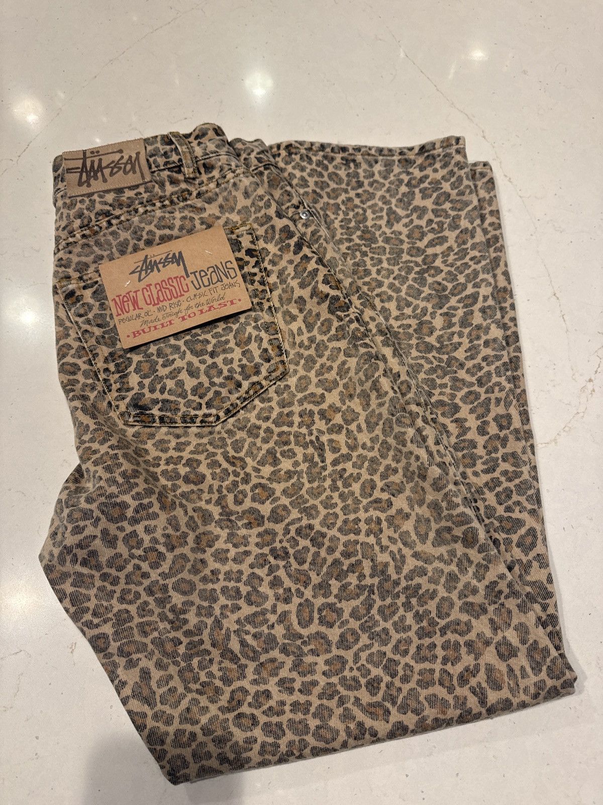 即完品stussy NEW CLASSIC JEAN DENIM LEOPARD New Classic Jean Denim – Leopard | Pants | Stüssy