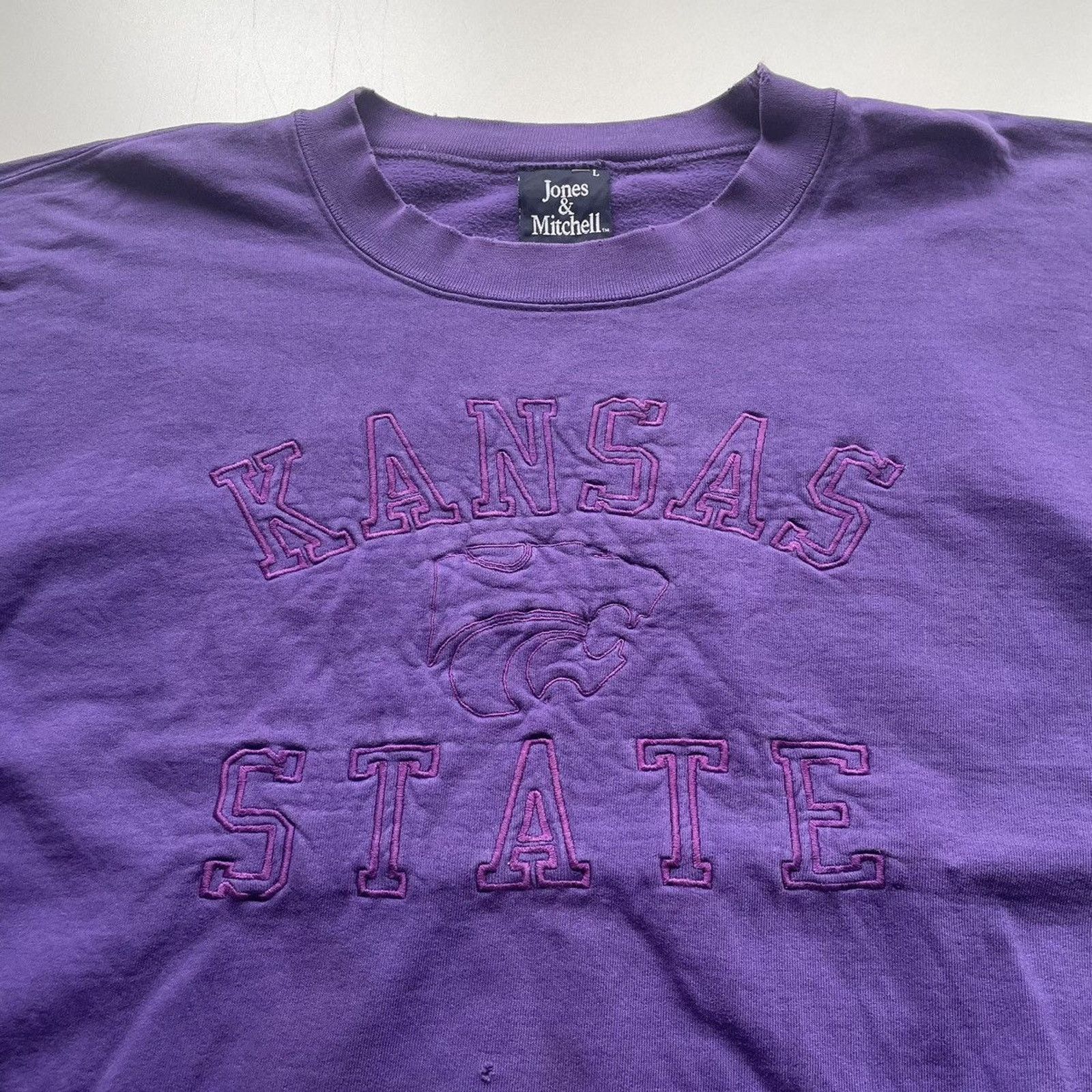 Fruit Of The Loom Vintage 90s Kansas State University Wild Cats Crewneck Large Size US XL / EU 56 / 4 - 3 Thumbnail
