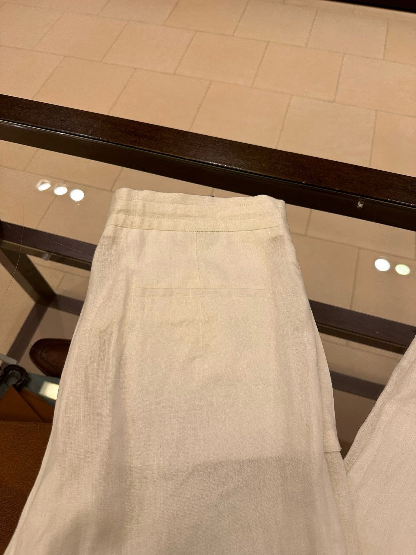 Ermenegildo Zegna Zegna UBI31A5 White Linen Casual Pants Size US 38 / EU 54 - 2 Thumbnail