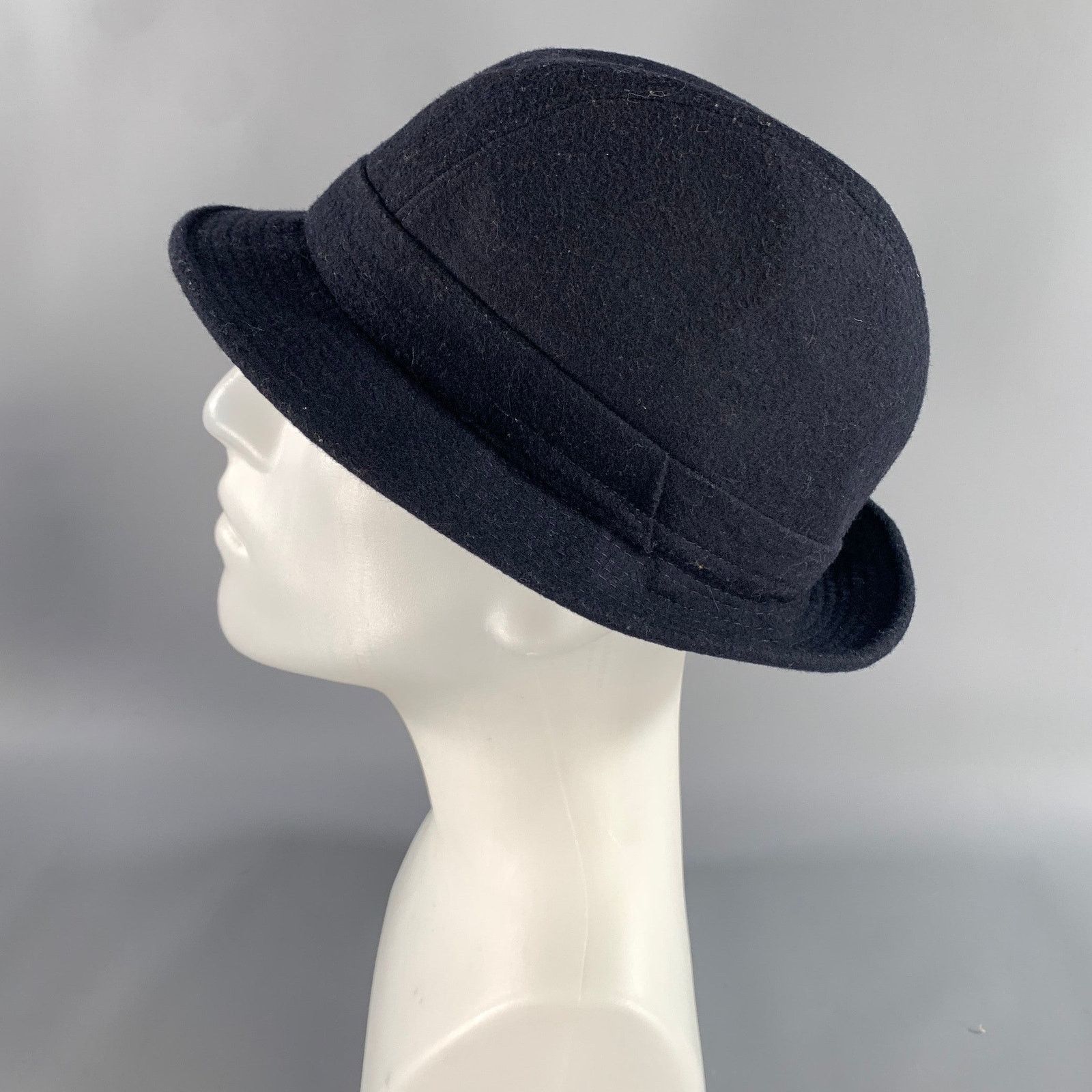 Other SAXONY LOOK Size L Navy Indigo Solid Wool Blend Hats Size ONE SIZE - 4 Thumbnail
