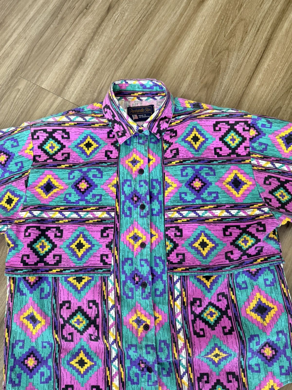 Panhandle Slim Vintage PANHANDLE SLIM Western Aztec Shirt Medium Overlaps Size M / US 6-8 / IT 42-44 - 4 Thumbnail