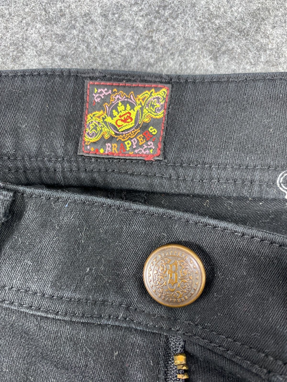 Japanese Brand × Jean Japanese Brand Brappers Bootcut Black Jeans - J1099 Size 29" - 9 Thumbnail