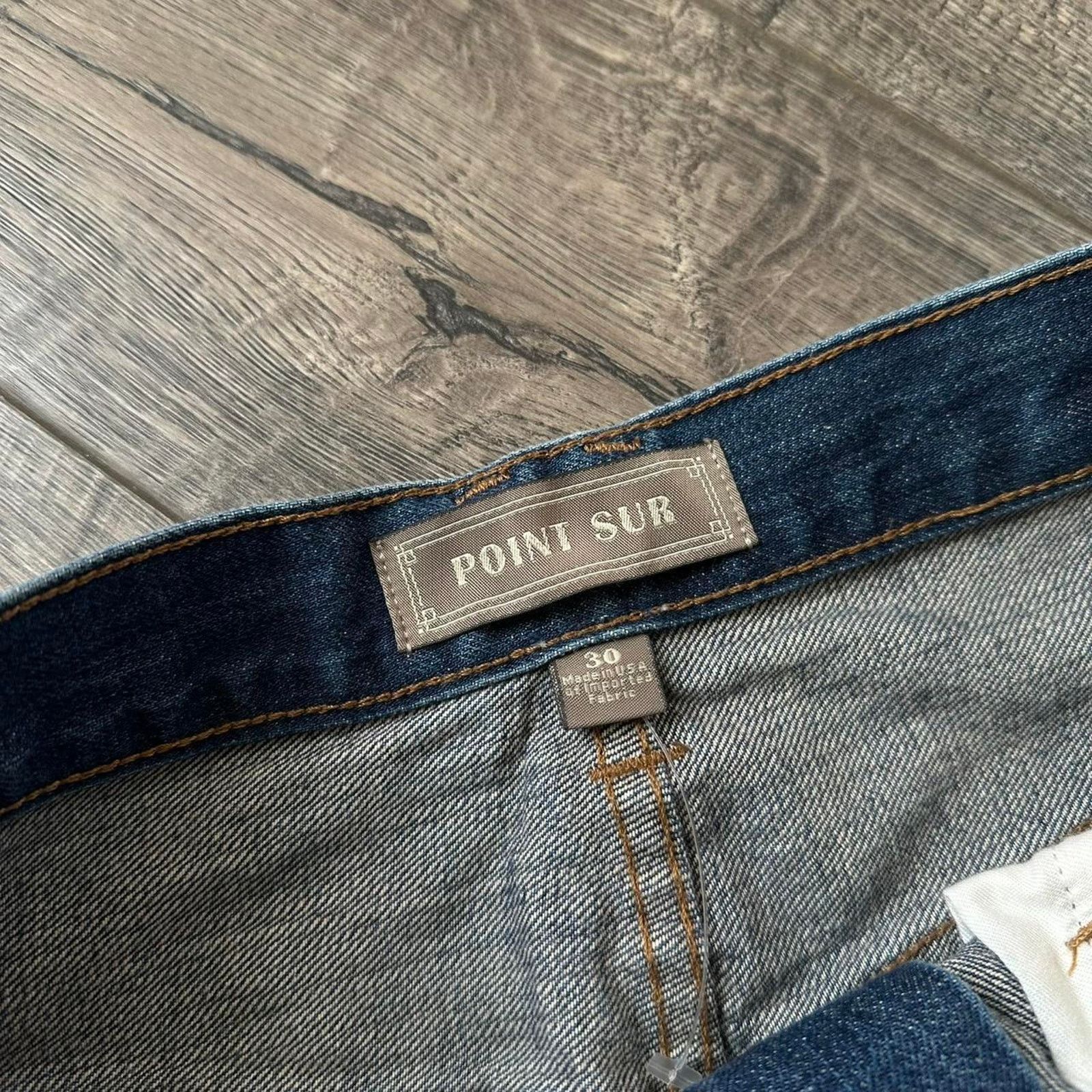 J.Crew × Vintage Dark Blue Indigo PointSur Straight Baggy Selvedge Denim Jean Size US 30 / EU 46 - 6 Thumbnail