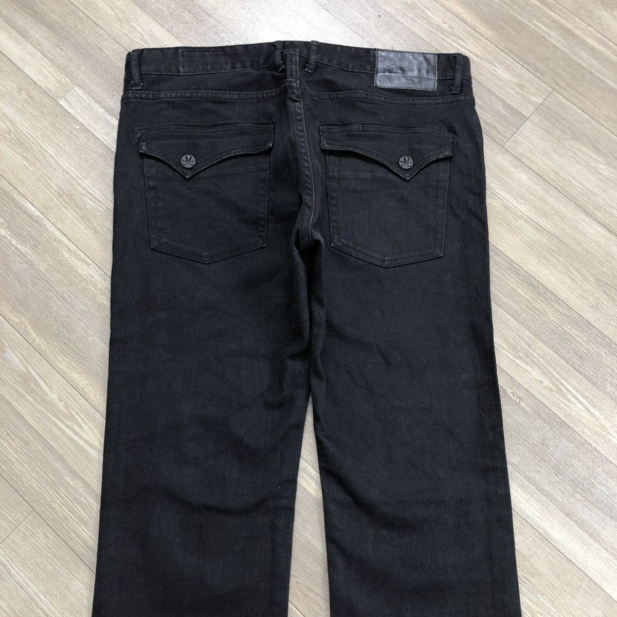 Japanese Brand 2000s Semantic Design x Roen Skulls Leopard Black Jeans Lgb Size US 33 - 19 Thumbnail