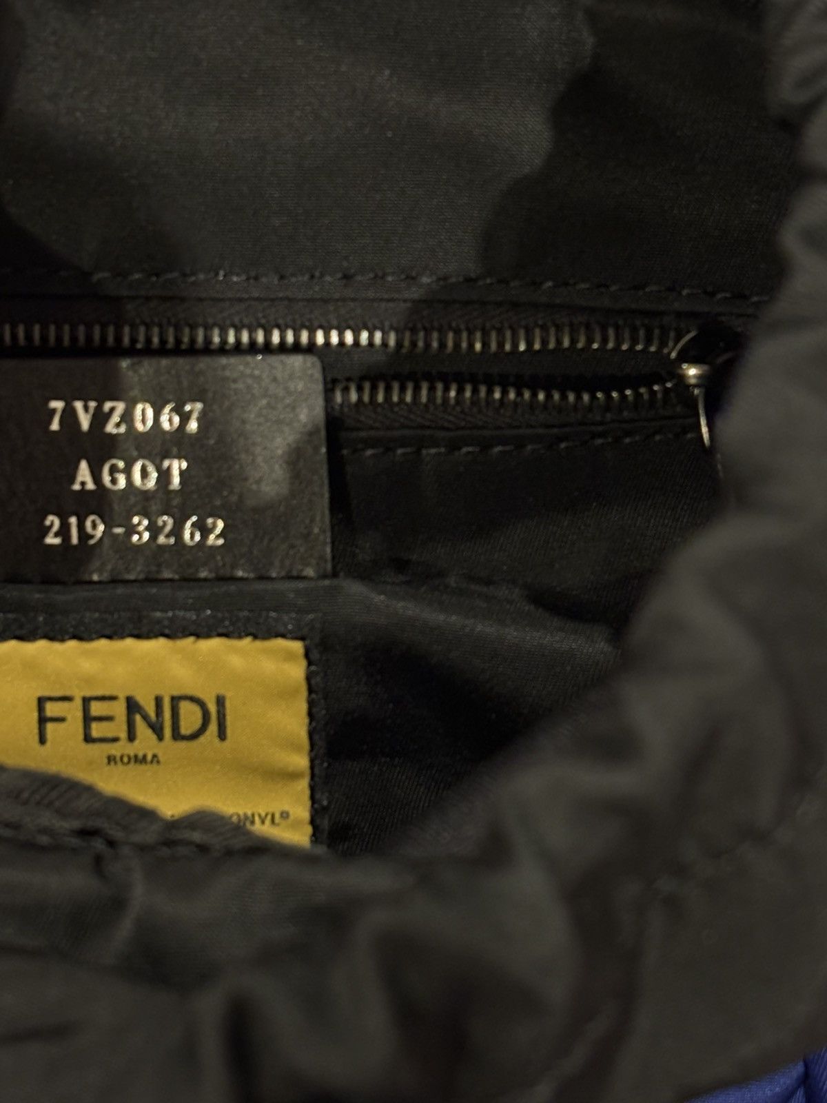Fendi Blue Nylon Baguette Sling Backpack Size ONE SIZE - 9 Thumbnail