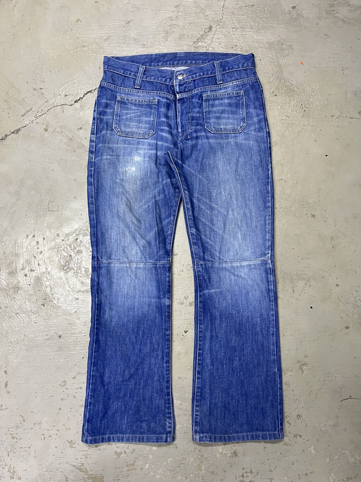 BOOTCUT DOUBLE KNEE BUSH VINTAGE DIESEL JEANS Y2K FLARED Denim