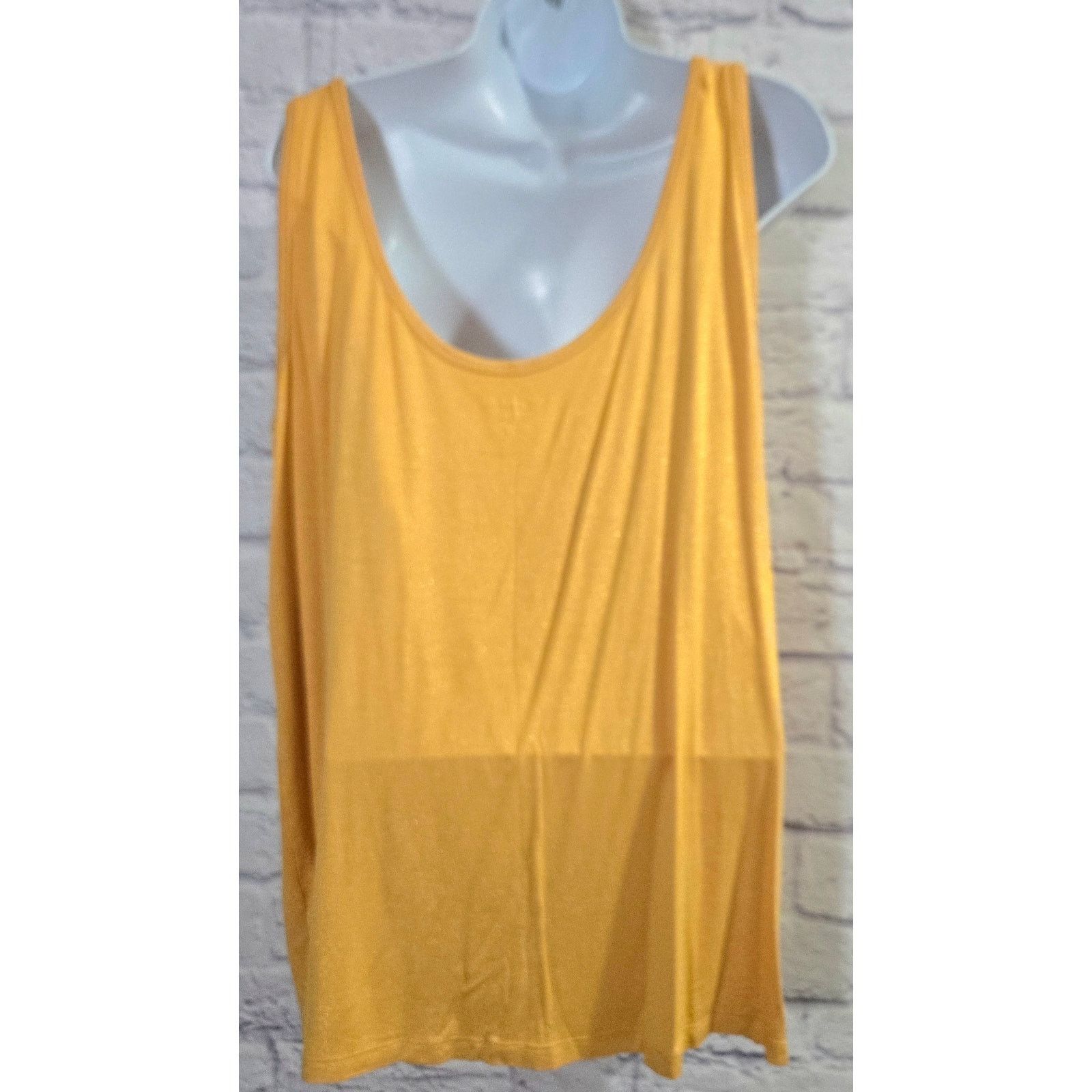 Other Lane Bryant Orange Yellow Tank Top 18 20 Metallic Shine Size XXL / US 16-18 / IT 52-54 - 3 Thumbnail