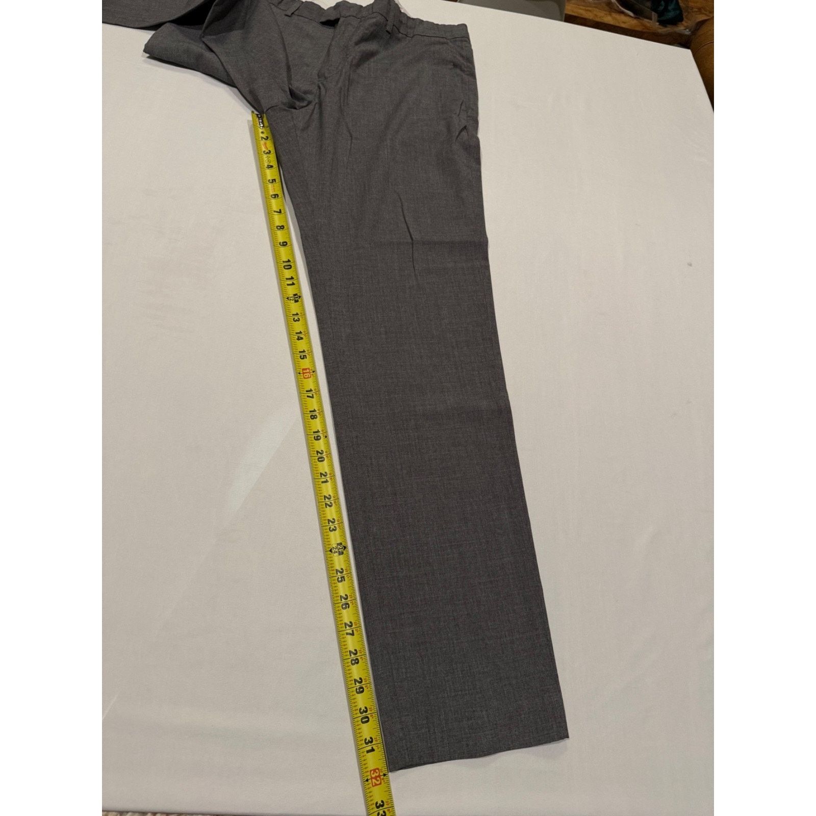 H&M H&M Dress Pants Men's Gray Slim Fit Straight Leg 38 x 32 Size US 38 / EU 54 - 7 Thumbnail