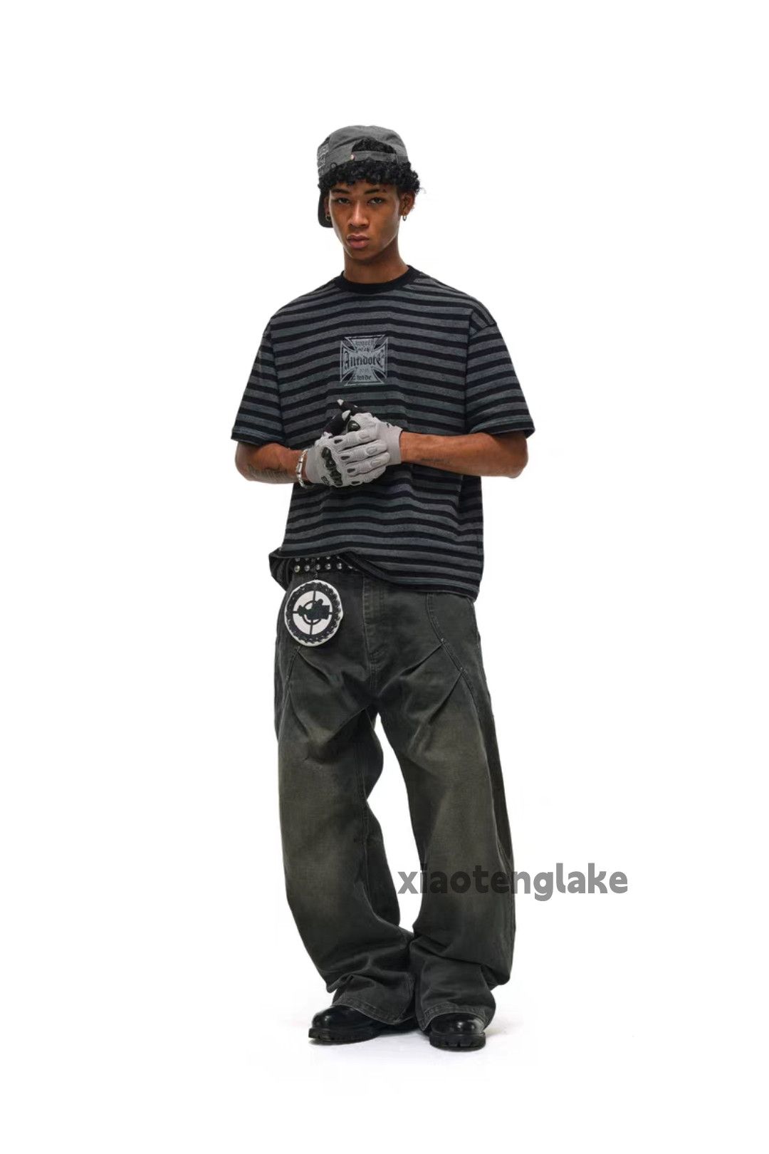 Vintage Utility washed faded loose baggy skate pleated cargo pants Size US 34 / EU 50 - 3 Thumbnail