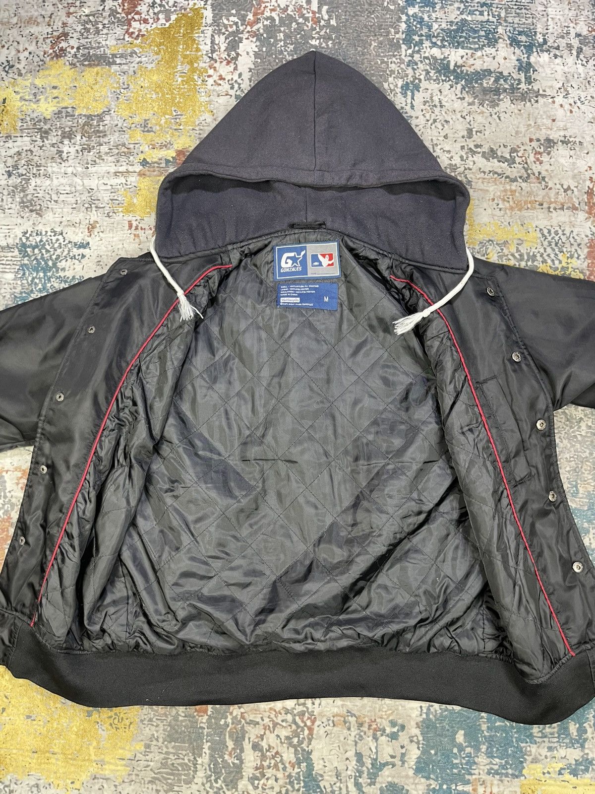 Japanese Brand Mark Gonzales NFL Starter Parody Hooded Bomber Jacket Size US S / EU 44-46 / 1 - 4 Thumbnail