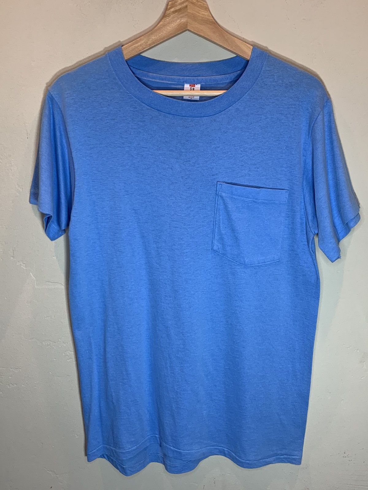 Vintage RARE* Vintage 70’s Single Stitch USA-Made Blank Pocket Shirt Size US S / EU 44-46 / 1 - 1 Thumbnail