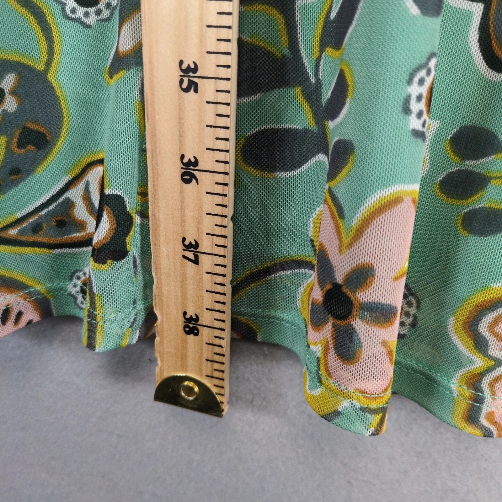 Other Allison Brittney Green Floral Paisley Dress L Sheer Overlay Size L / US 10 / IT 46 - 7 Thumbnail