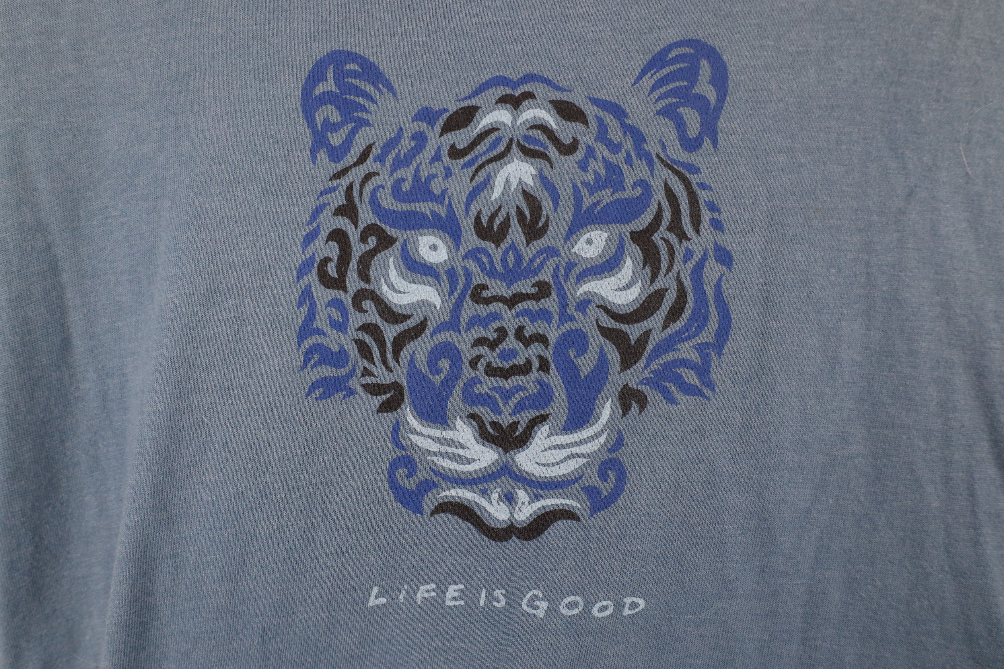 Life is Good × Vintage Life Is Good Tribal Tiger Knit Long Sleeve T-Shirt Blue Size US L / EU 52-54 / 3 - 4 Thumbnail