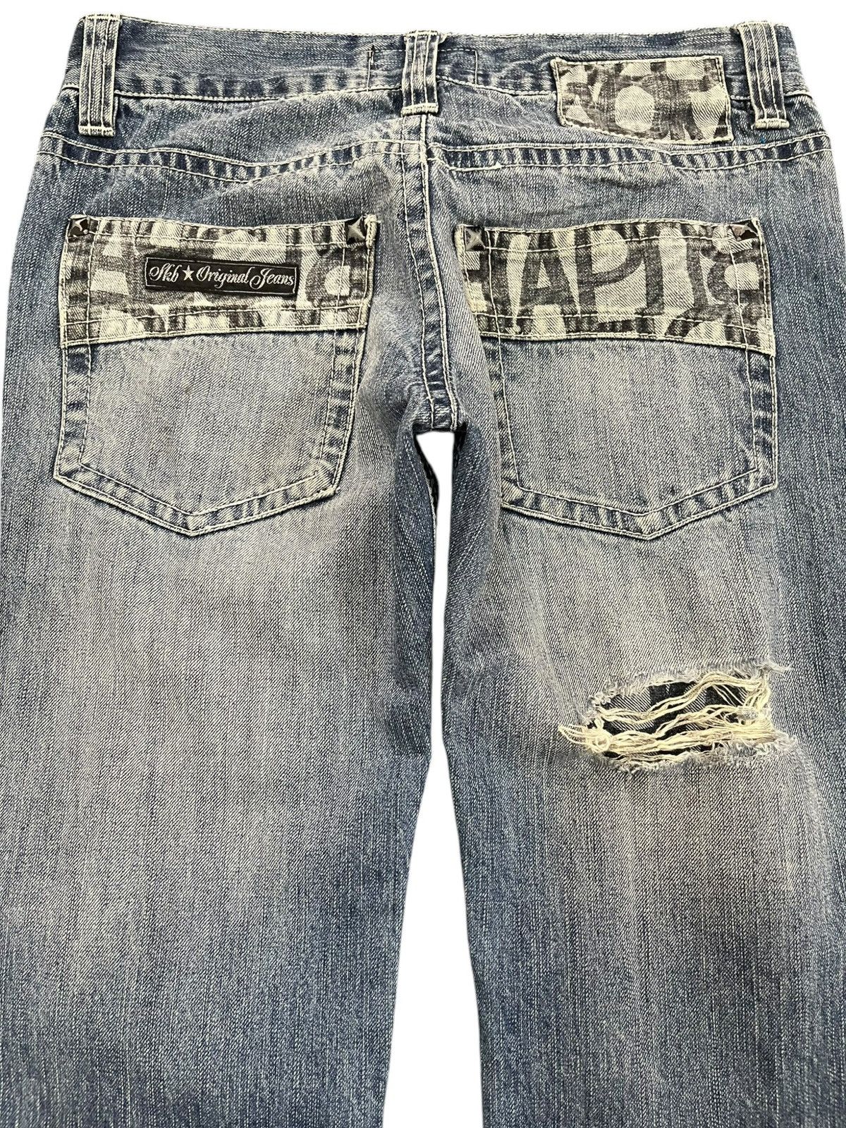 Beauty Beast × Le Grande Bleu (L.G.B.) Vintage Speed Flash Faded Distressed Denim Size US 31 - 6 Thumbnail
