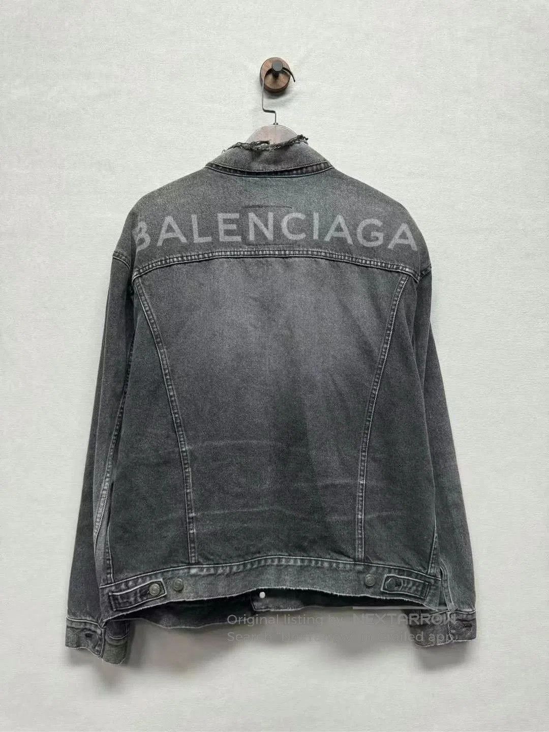 Balenciaga Balenciaga Back Logo Denim Jacket. Size US S / EU 44-46 / 1 - 2 Thumbnail