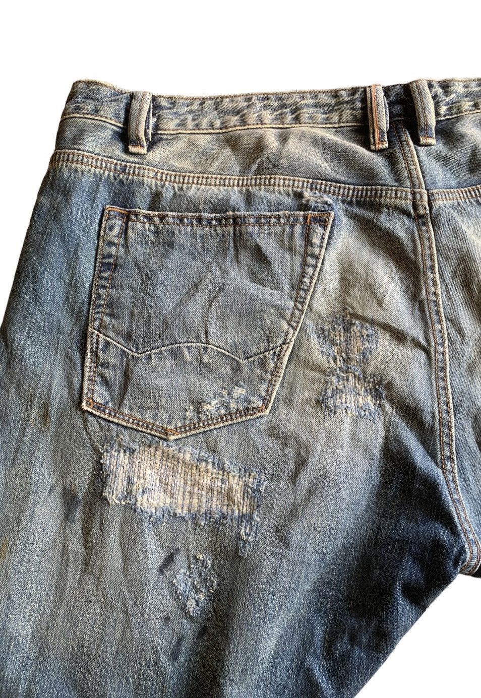 Cult Of Individuality 💥Crazy CULT of INDIVIDUALITY PATCHWORK SASIKO SELVAGE JEANS Size US 44 / EU 60 - 7 Thumbnail