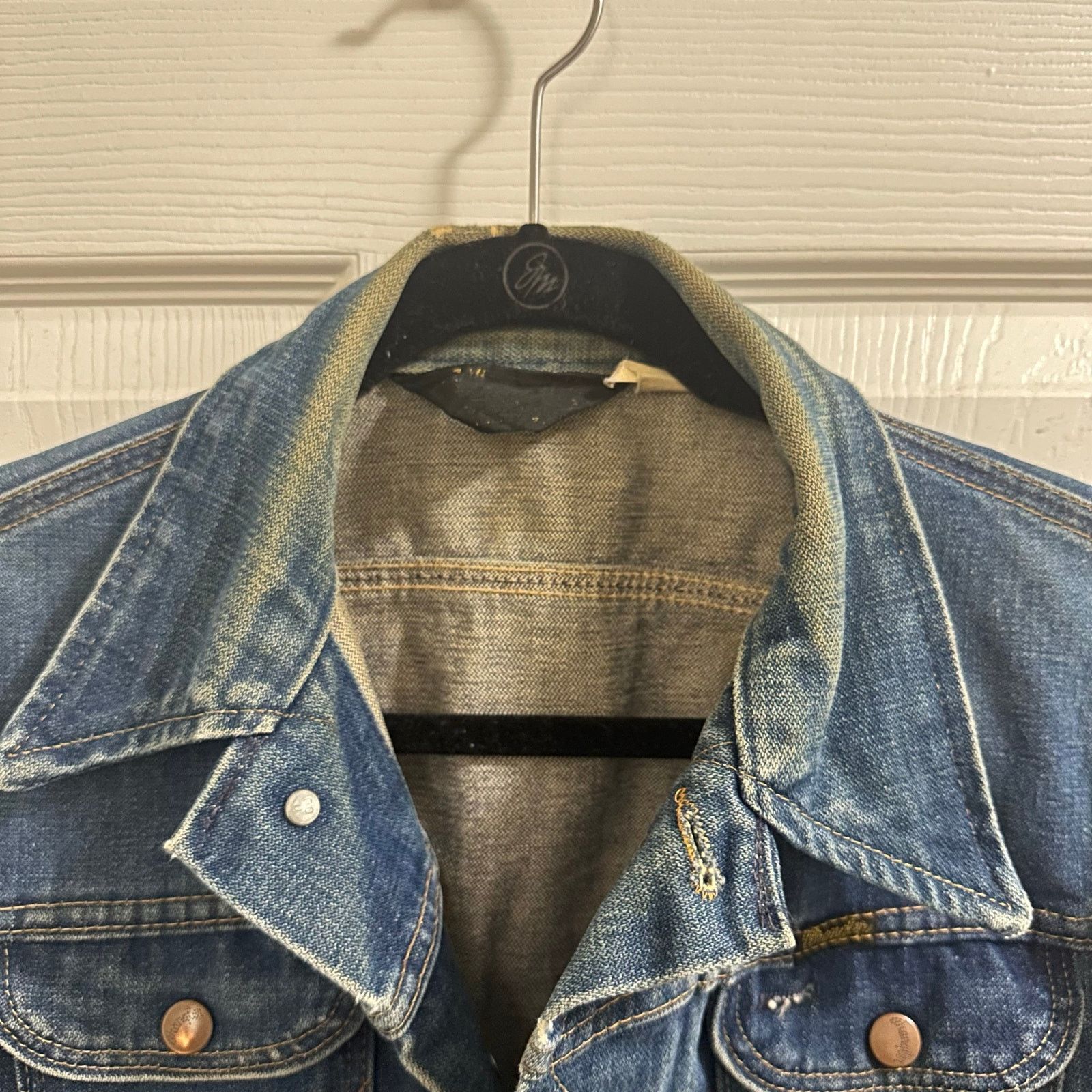 Wrangler RARE Vintage Wrangler 60s 70s Distressed Denim Jacket sz 36 Size US S / EU 44-46 / 1 - 5 Thumbnail