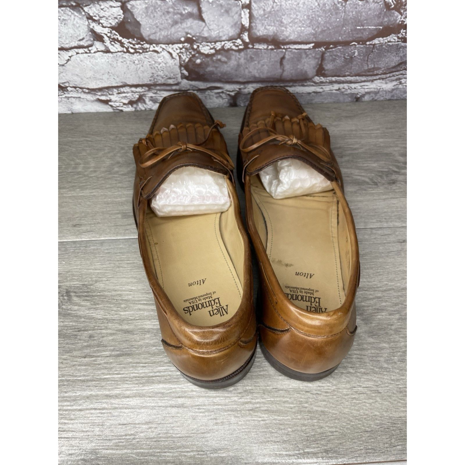 Allen Edmonds Allen Edmonds Alton USA Brown Leather Kiltie Square Toe Loaf Size US 12 / EU 45 - 6 Thumbnail