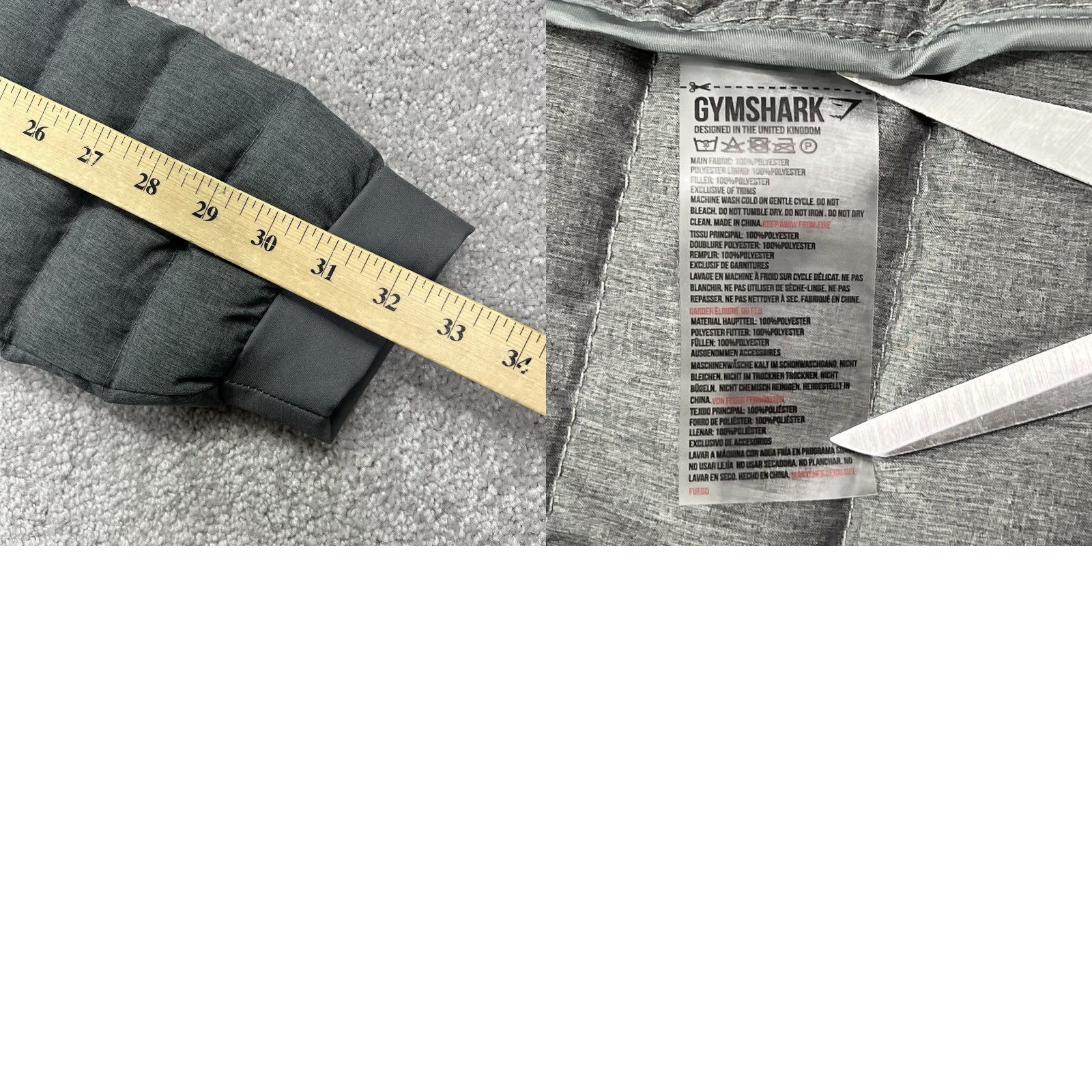Gymshark Gymshark Jacket Women’s L Gray Full Zip Hood Insulated Pockets Size L / US 10 / IT 46 - 10 Thumbnail