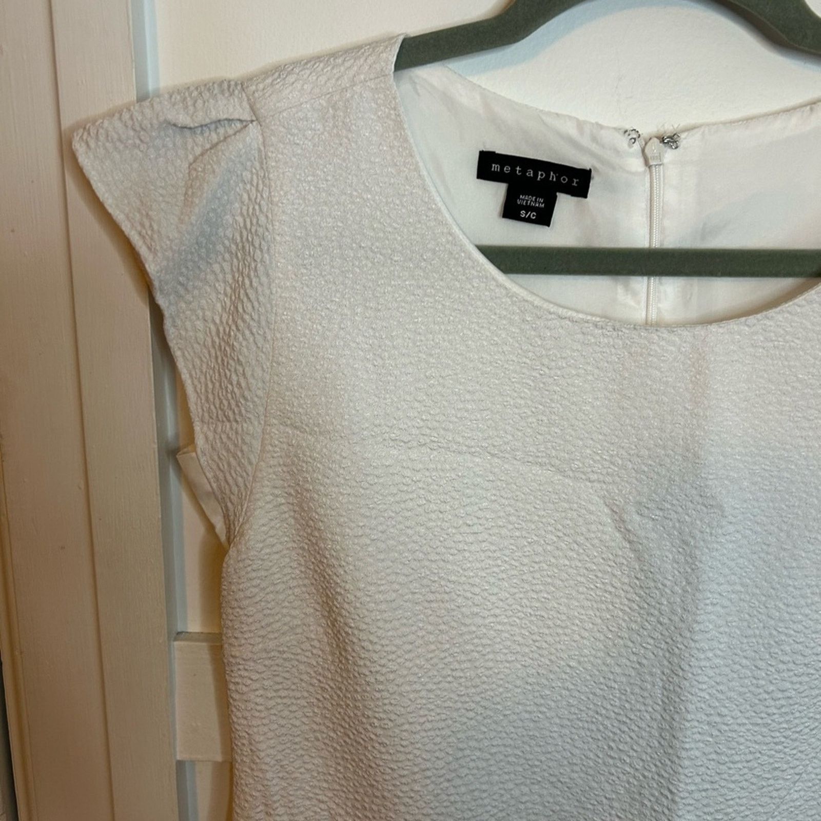 Other Metaphor White Textured Mini Dress Size S / US 4 / IT 40 - 5 Thumbnail