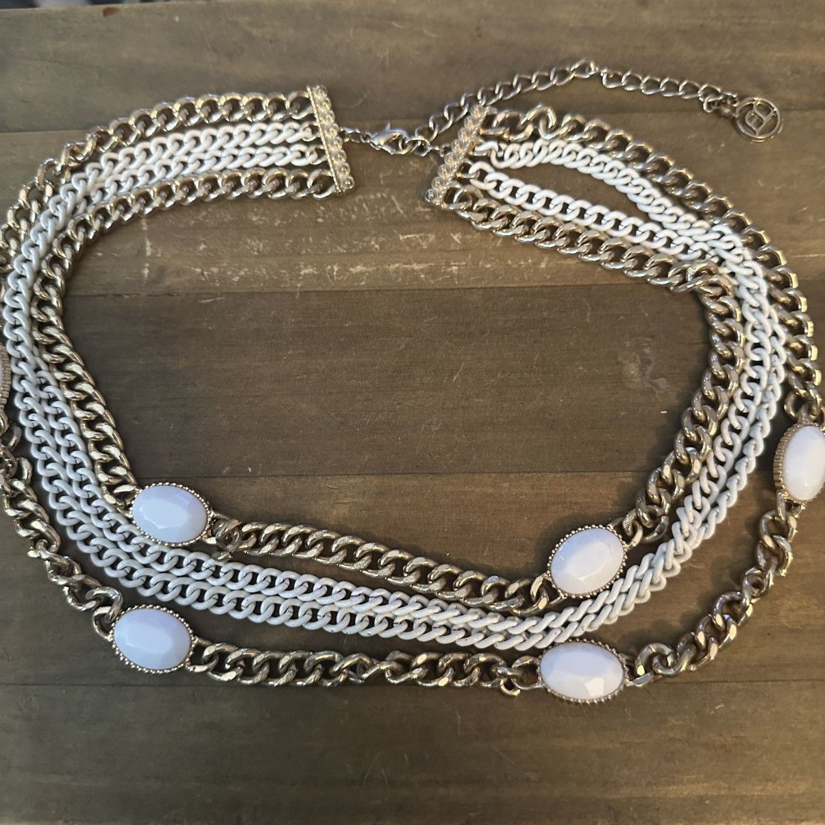 Other Erica Lyons chunky layered gold and white chain necklace Size ONE SIZE - 2 Thumbnail