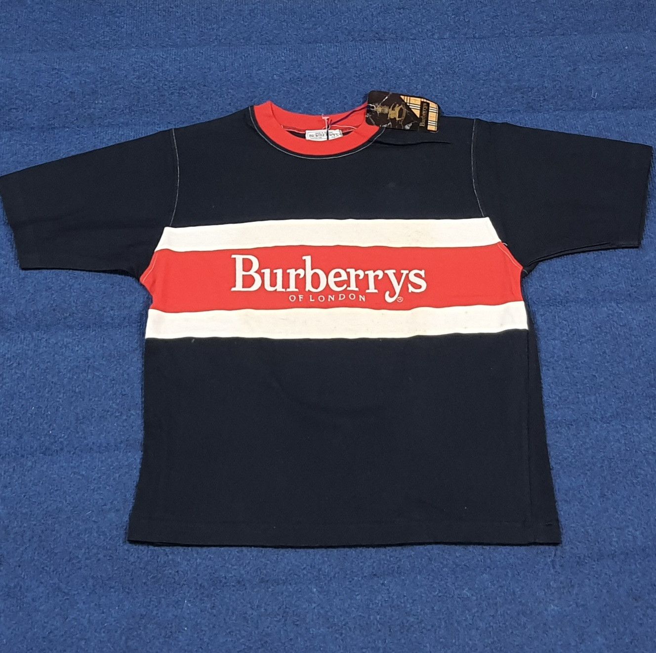 Burberry Vintage Burberrys London Striped Deadstock Tshirt C299N13 Size US M / EU 48-50 / 2 - 1 Thumbnail