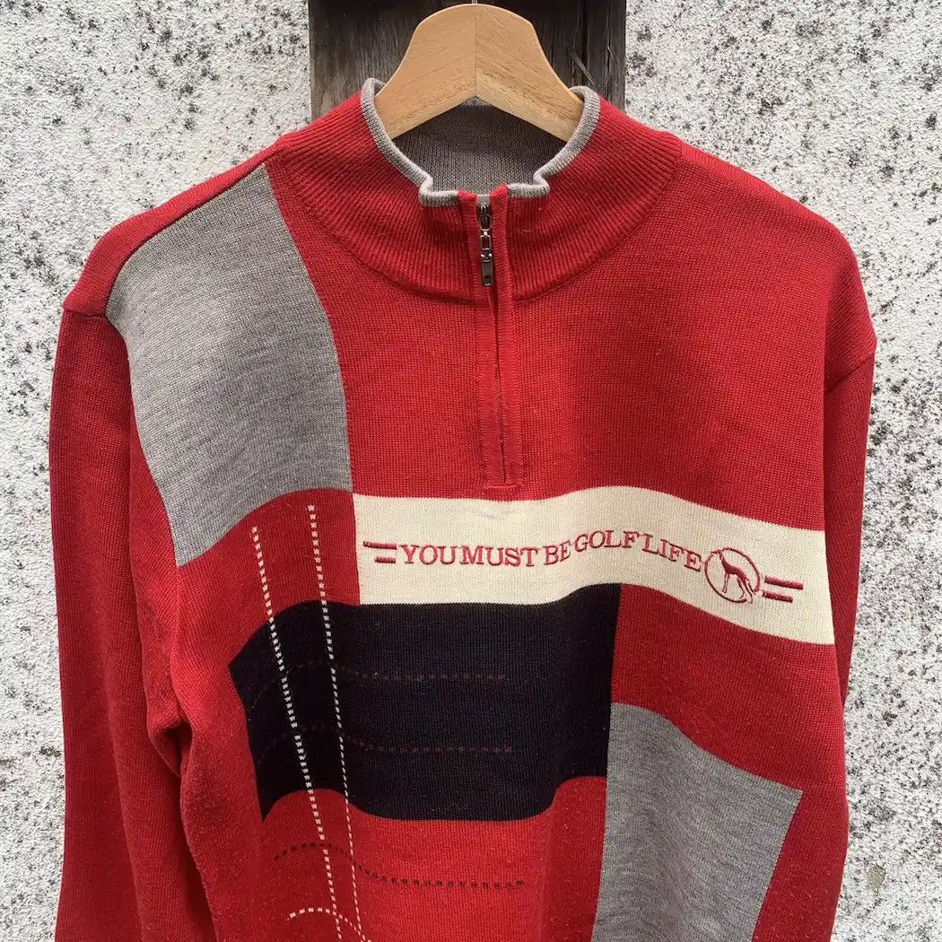 Japanese Brand × Vintage V.I.P Club Quarter Zip Sweater Jumper Pullover Size M Size US M / EU 48-50 / 2 - 3 Thumbnail