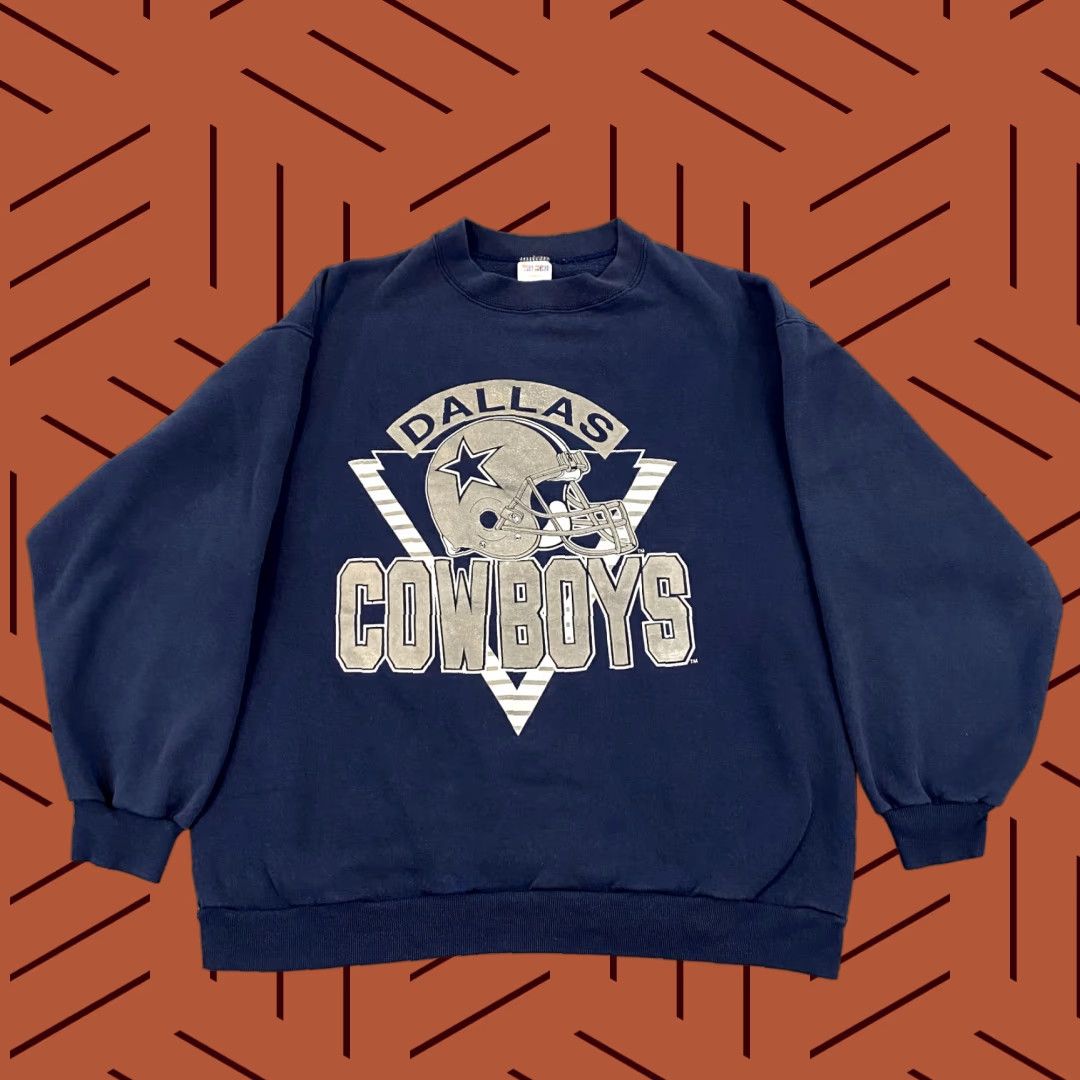 Vintage VINTAGE Dallas Cowboys Sweatshirt Womens Large Blue Football Crewneck Pullover 90s VTG Size L / US 10 / IT 46 - 1 Thumbnail