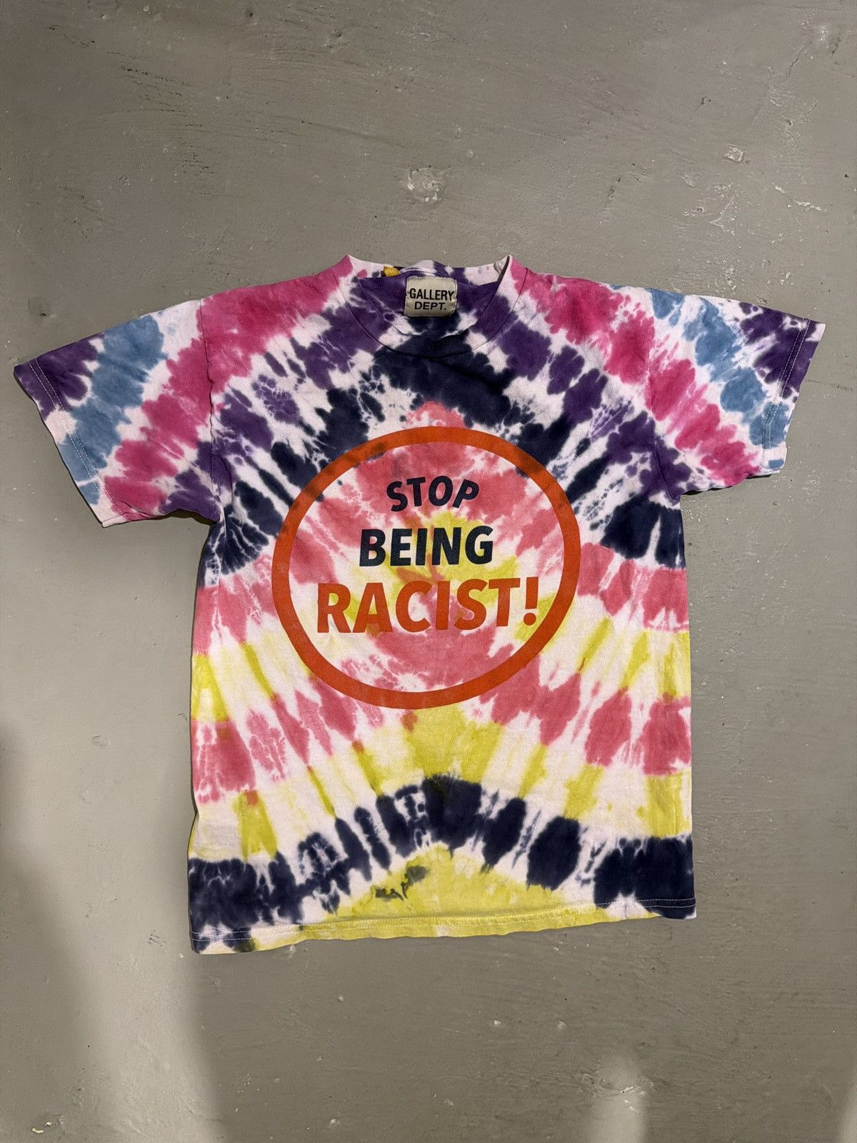 Gallery Dept. Gallery Dept Stop Being Racist Tie Dye Tee Size US S / EU 44-46 / 1 - 1 Thumbnail