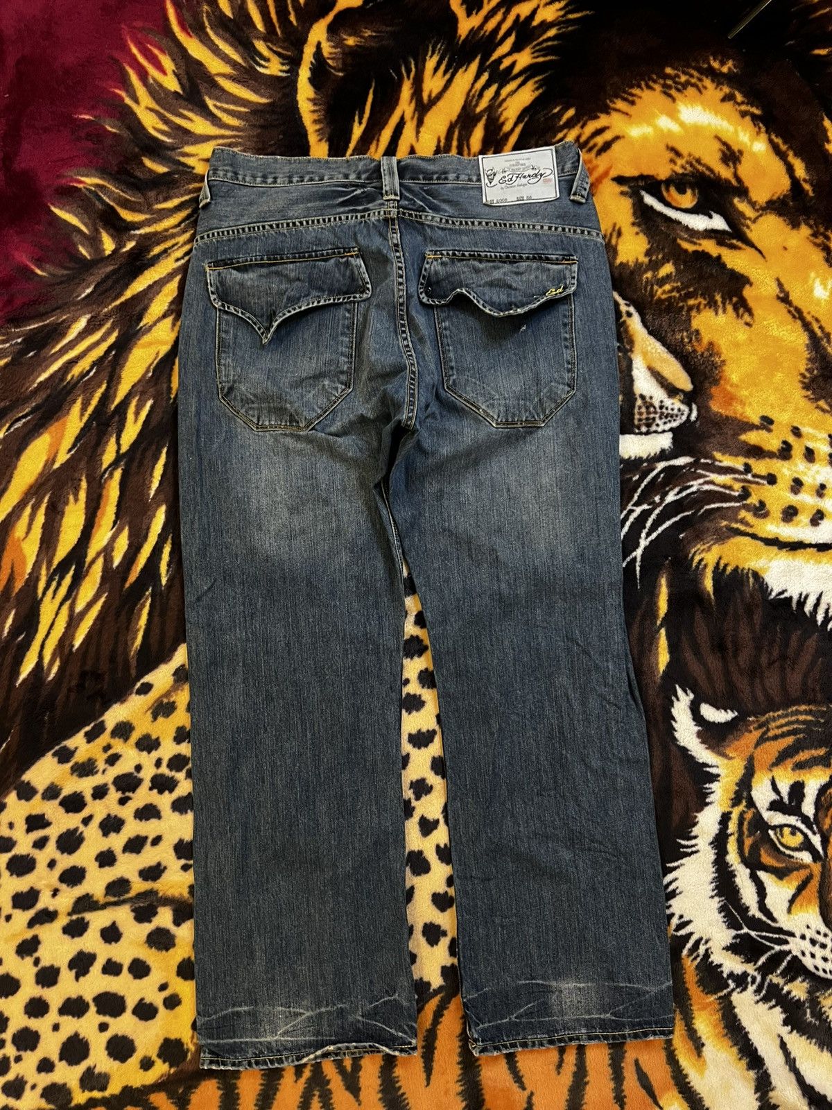 Ed Hardy × Vintage Vintage 2010 Ed Hardy by Christian Audigier Jeans Size US 36 / EU 52 - 6 Thumbnail