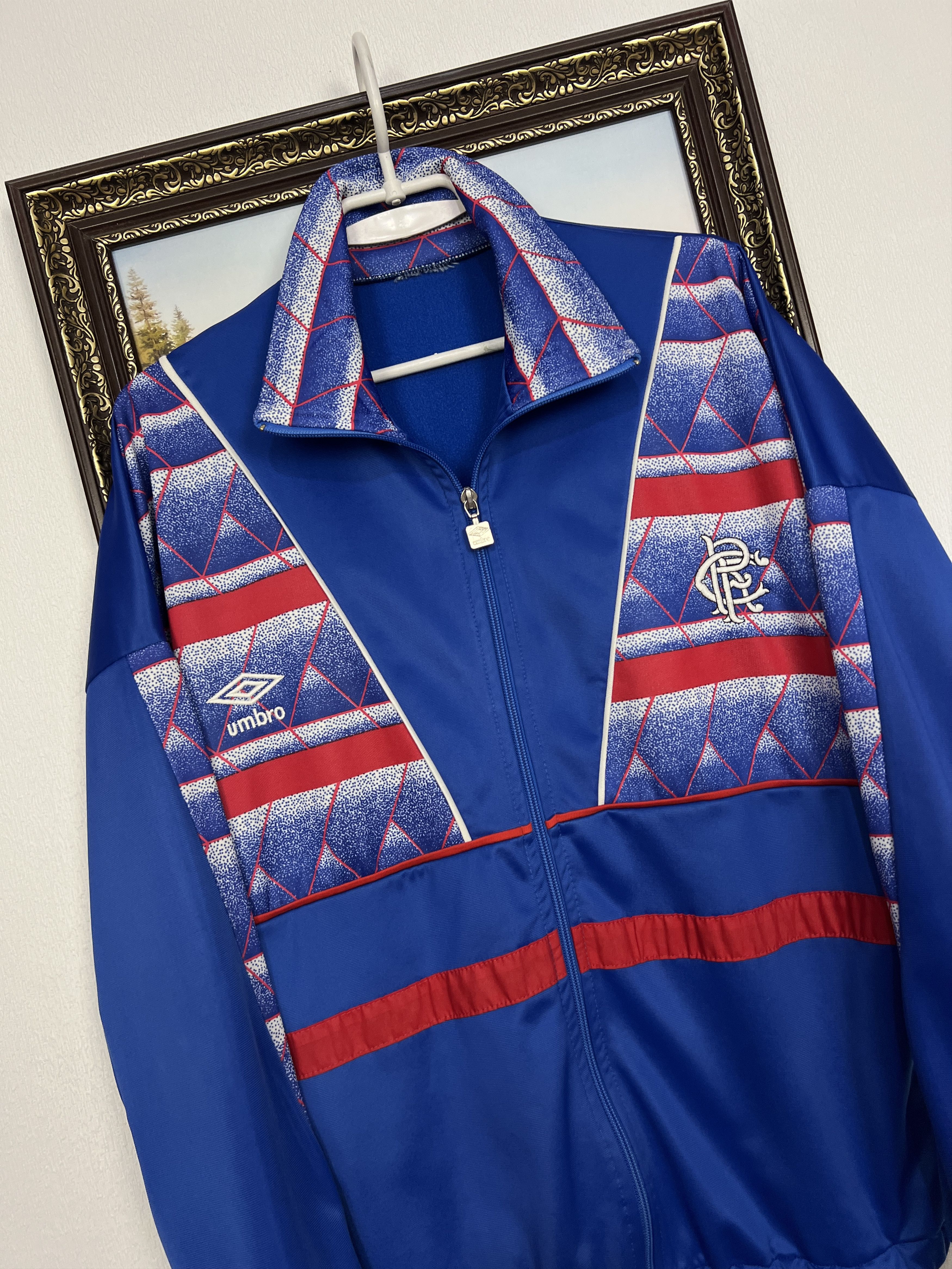 Umbro Vintage Glasgow Rangers Football Jacket Soccer Track Top Size US L / EU 52-54 / 3 - 3 Thumbnail