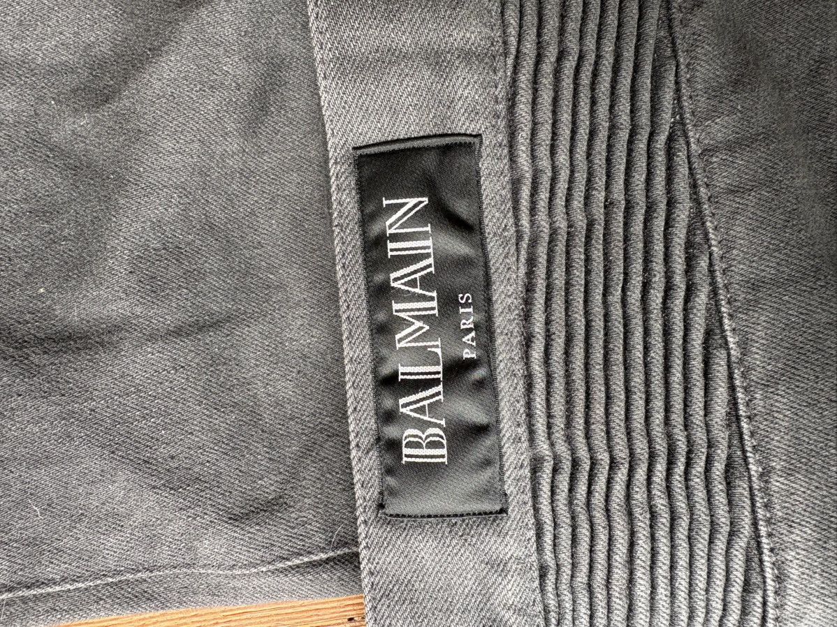 Balmain Christophe Decarnin Waxed Balmain Biker Jeans Size US 31 - 3 Thumbnail