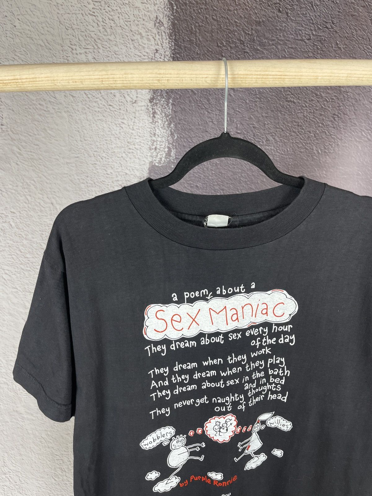 Vintage Vintage Sex Maniac Poem Word Design T-shirt Art Graphic Size US XL / EU 56 / 4 - 3 Thumbnail
