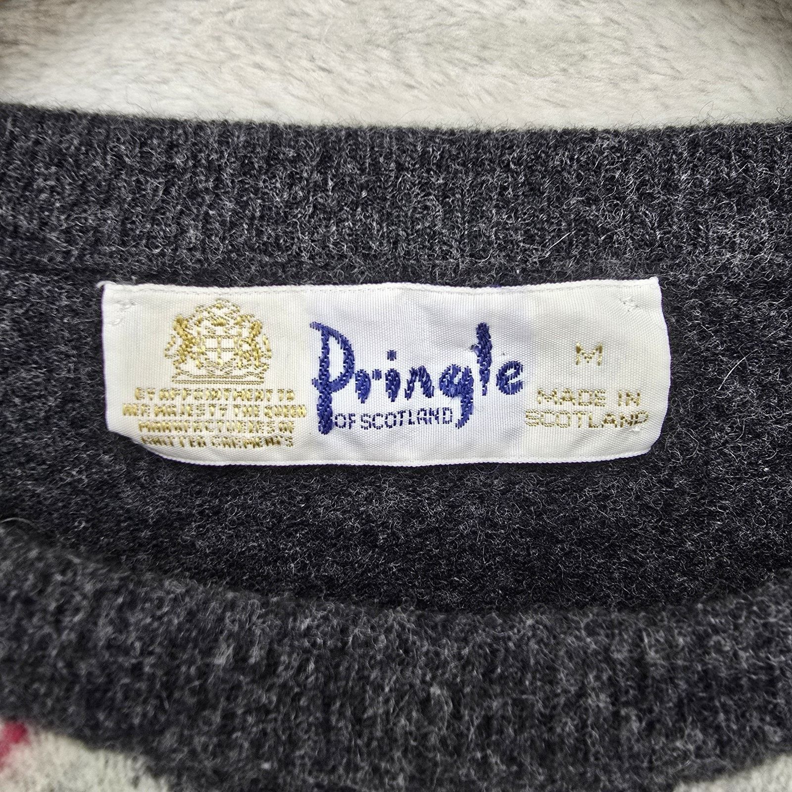 Pringle Of Scotland VTG Pringle Of Scotland Argyle Wool Sweater Medium *FLAWS* Size M / US 6-8 / IT 42-44 - 3 Thumbnail