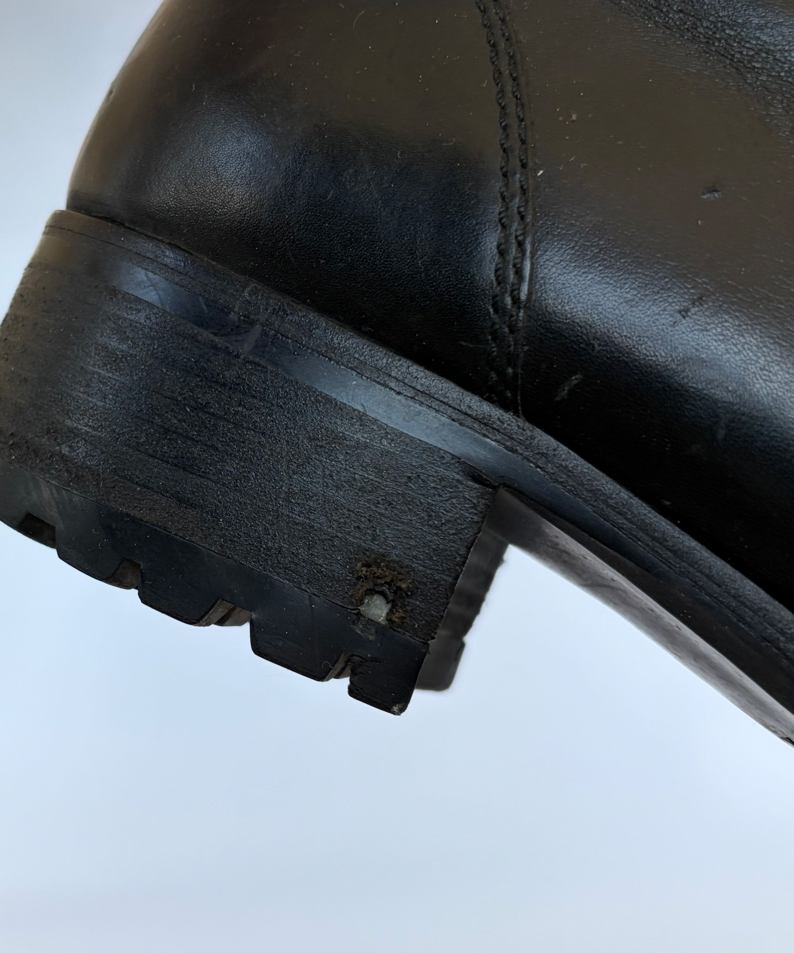 Prada PRADA Boots 1999 Leather Black Zip Logo Vintage Size 41 Size US 11 / IT 41 - 14 Thumbnail