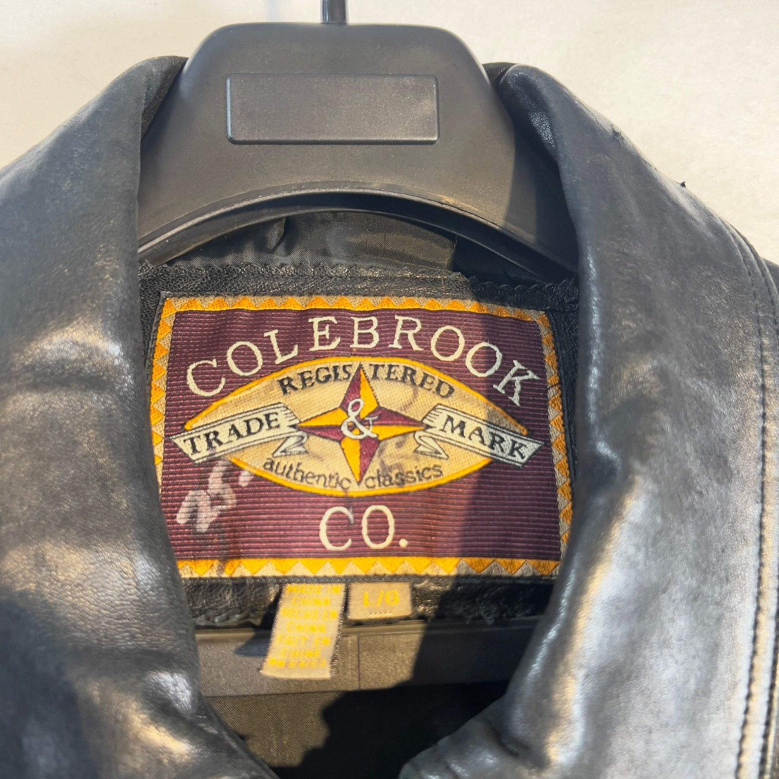 Other Colebrook Co. Lined Leather Coat Mens Large Drawstring Waist Size US L / EU 52-54 / 3 - 2 Thumbnail